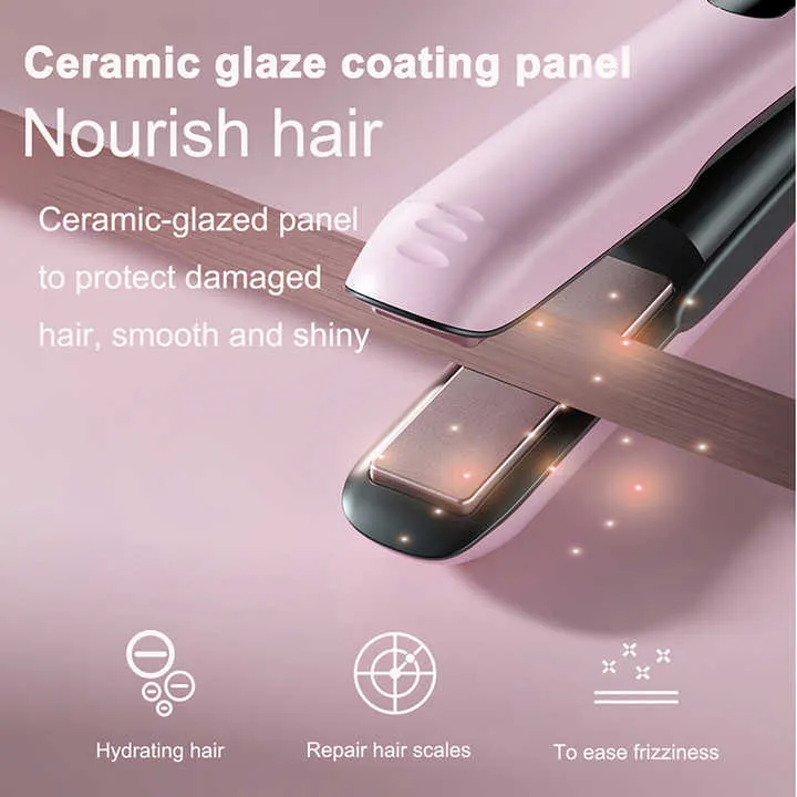 مكواة فرد الشعر اللاسلكية المحمولة-Portable Cordless Hair Straightener