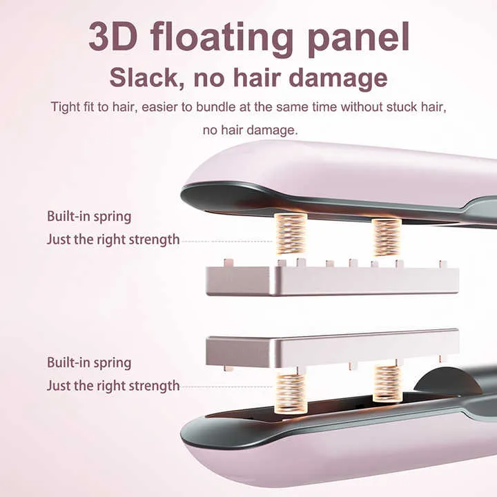 مكواة فرد الشعر اللاسلكية المحمولة-Portable Cordless Hair Straightener