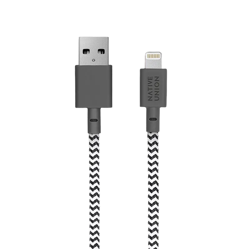 3m Lightning Belt Cable (Zebra)