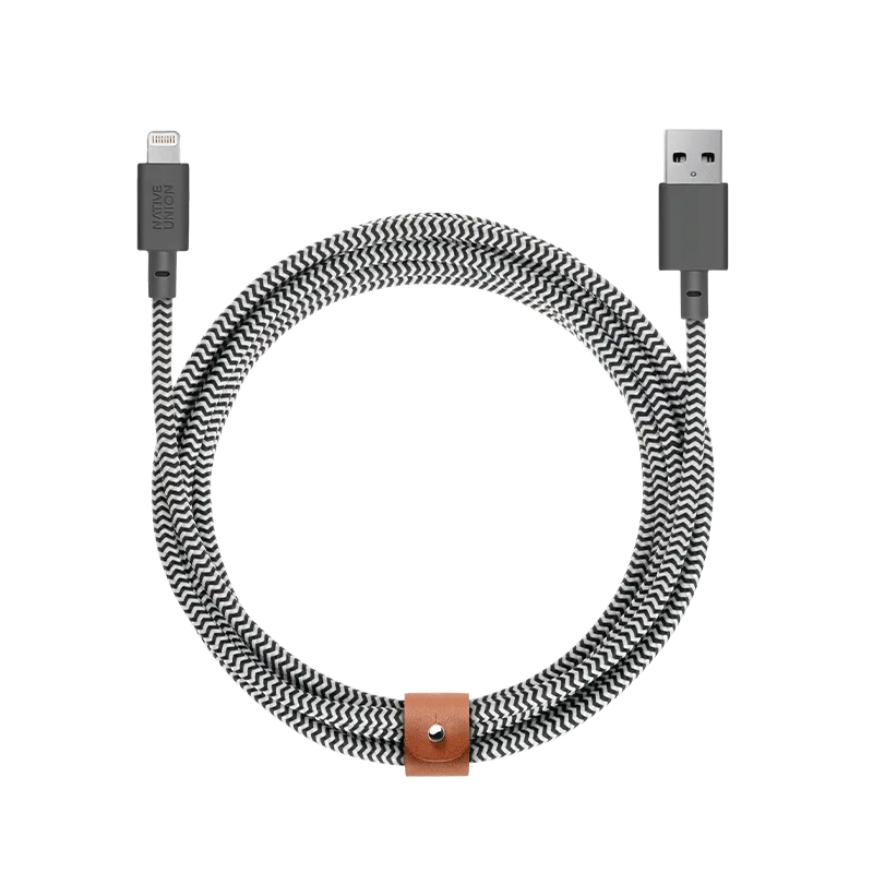 3m Lightning Belt Cable (Zebra)