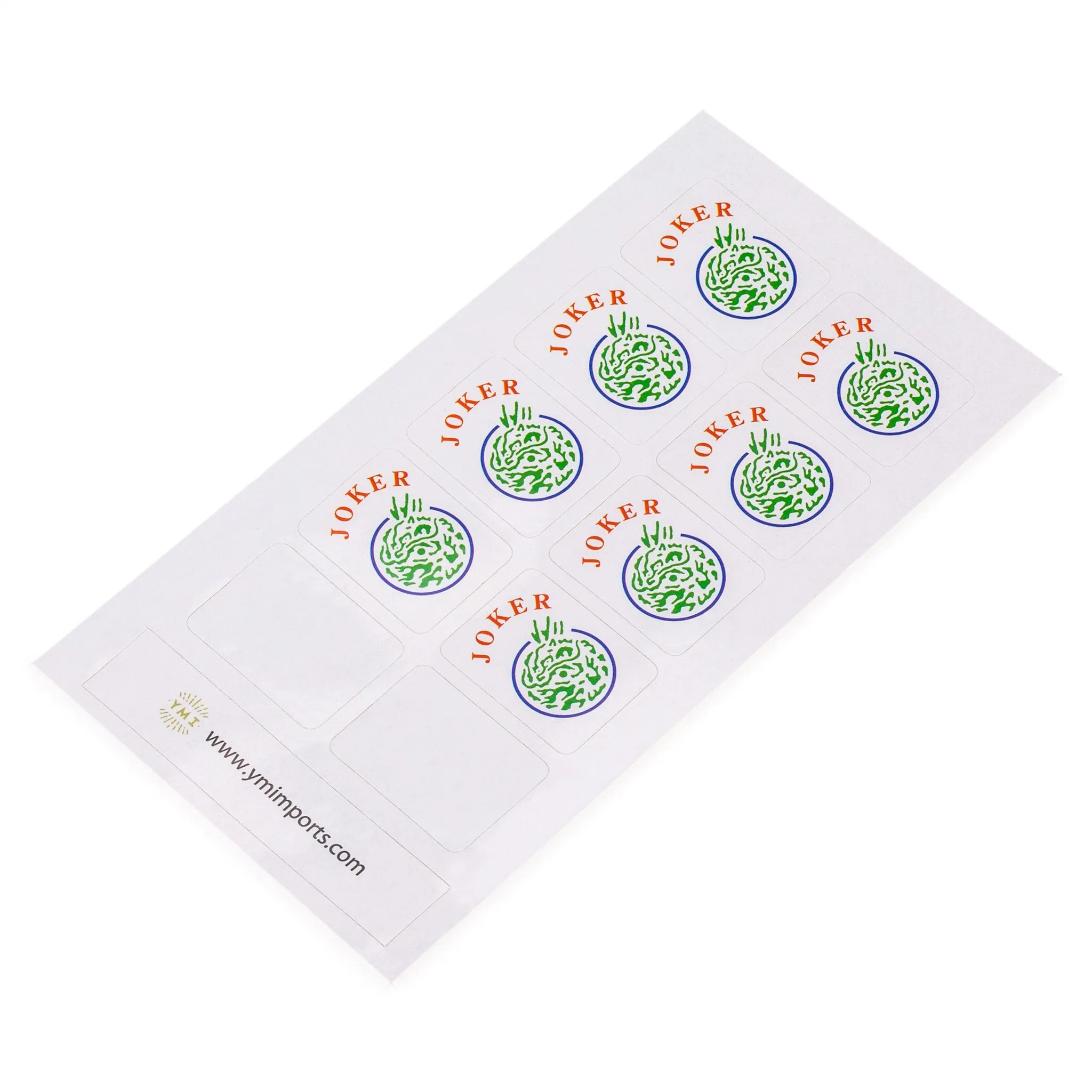 American Mahjong Joker Tile Decal Stickers, Set of 8