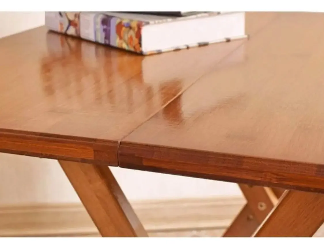 Bamboo Wooden Table Square Or Round Foldable Dining Study Picnic In or Outdoor竹桌