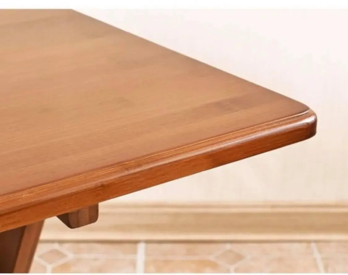Bamboo Wooden Table Square Or Round Foldable Dining Study Picnic In or Outdoor竹桌