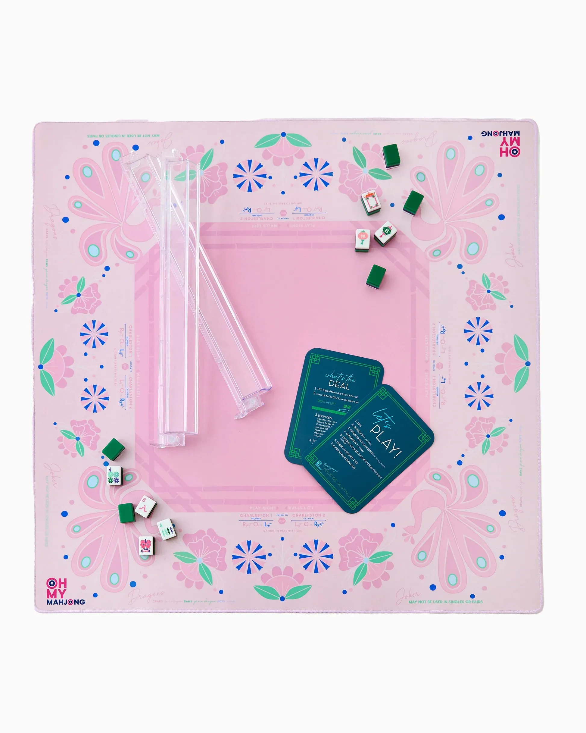 birdie pink mahjong mat
