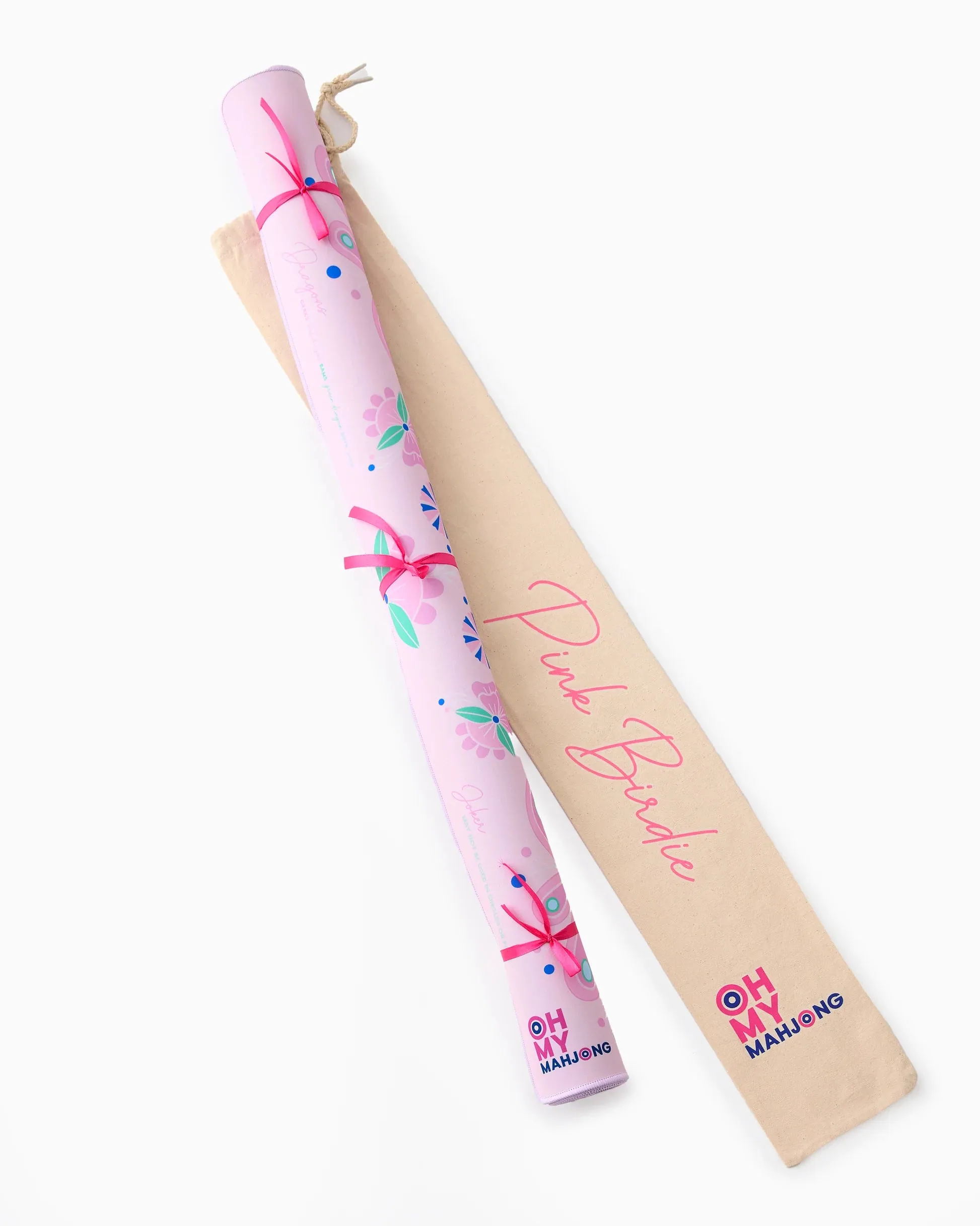 birdie pink mahjong mat