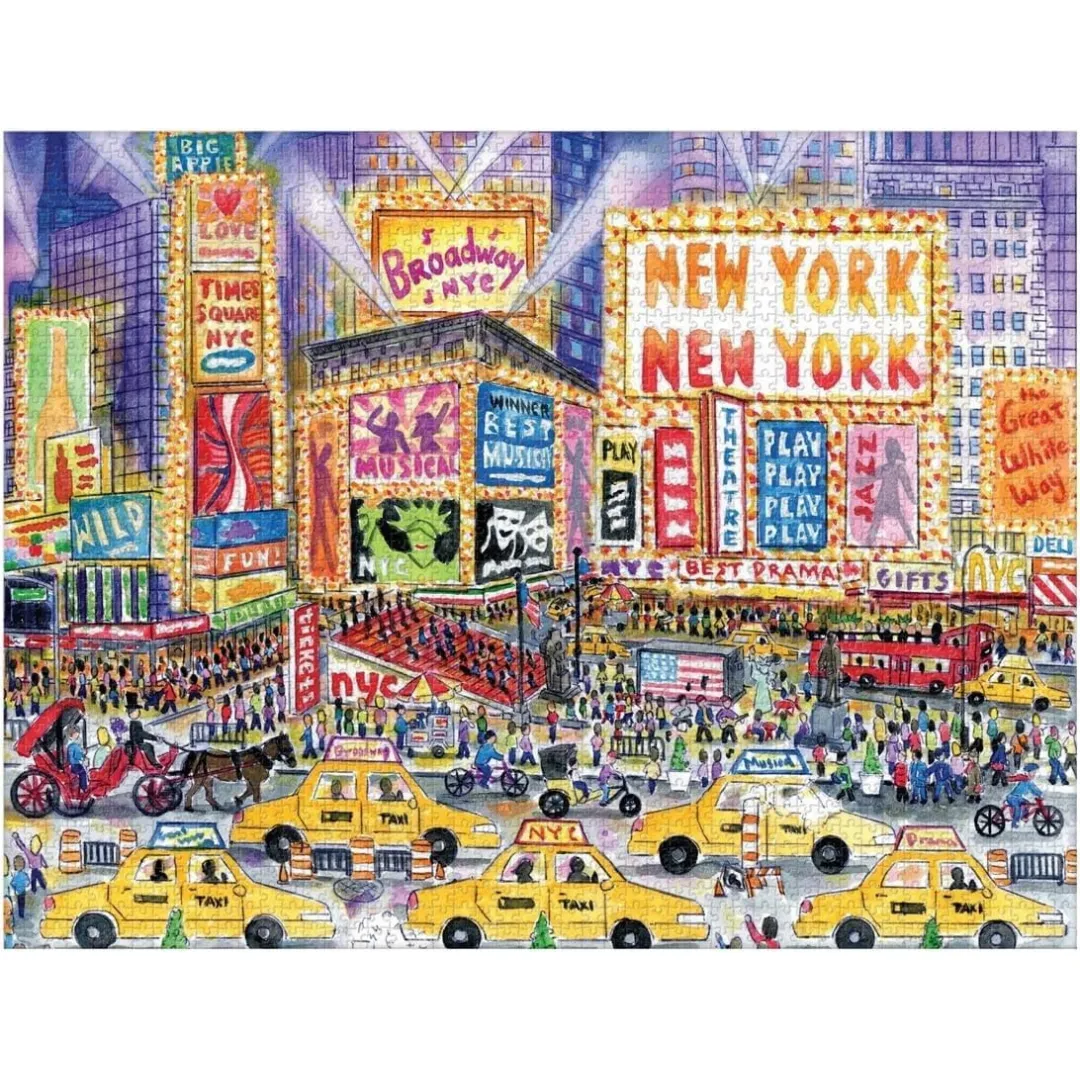 Galison Michael Storrings The Great White Way 2000 Piece Puzzle, Multicolor