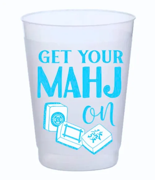 Get Your Mahjong On Frosted Cups