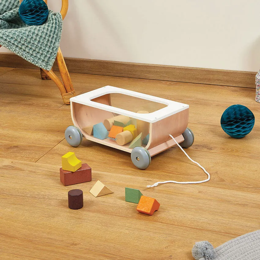 Janod - Cocoon Cart with Blocks