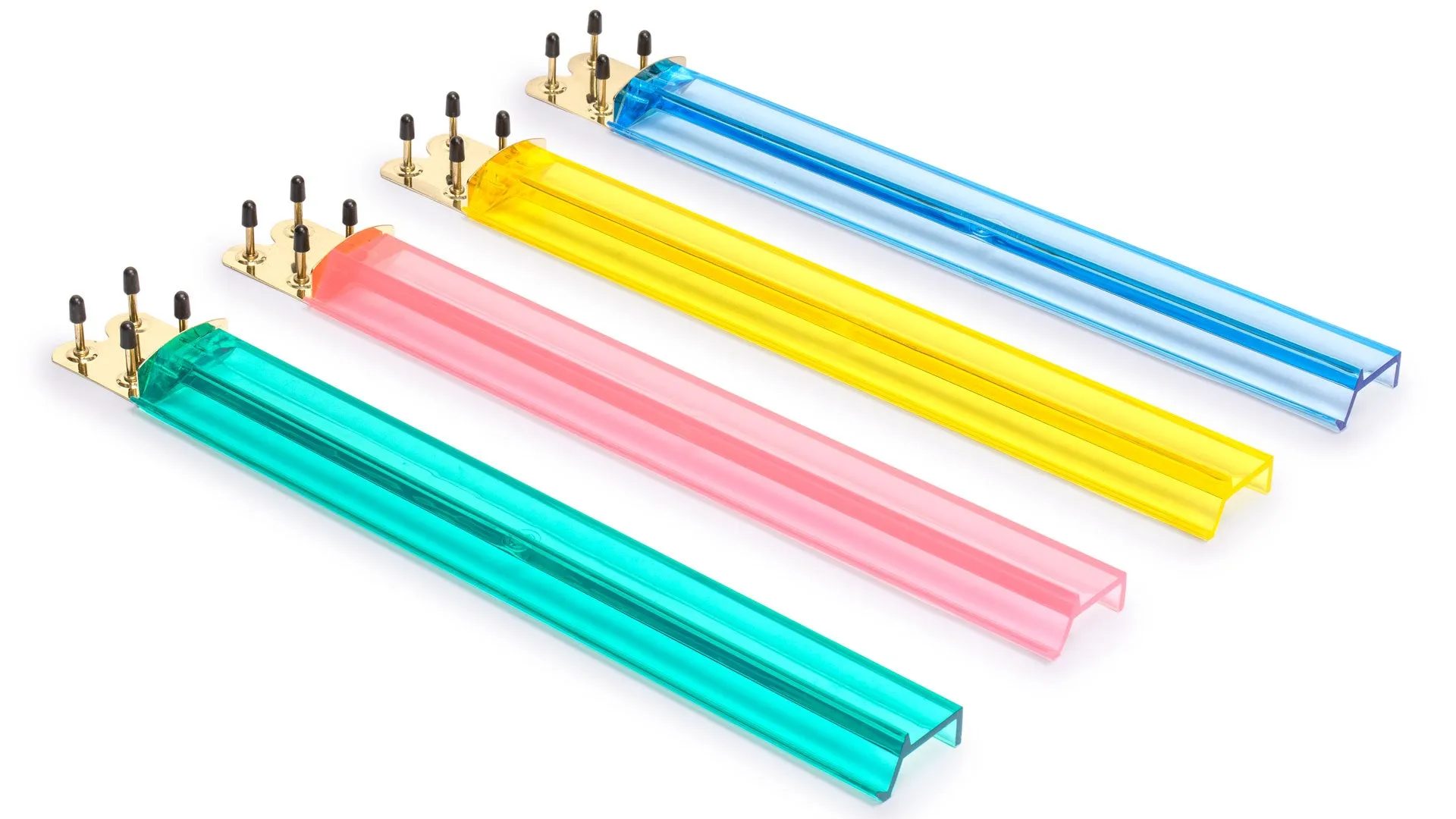 Jewel Tone Multi-Color Acrylic Mahjong Racks, 18" - Set of 4