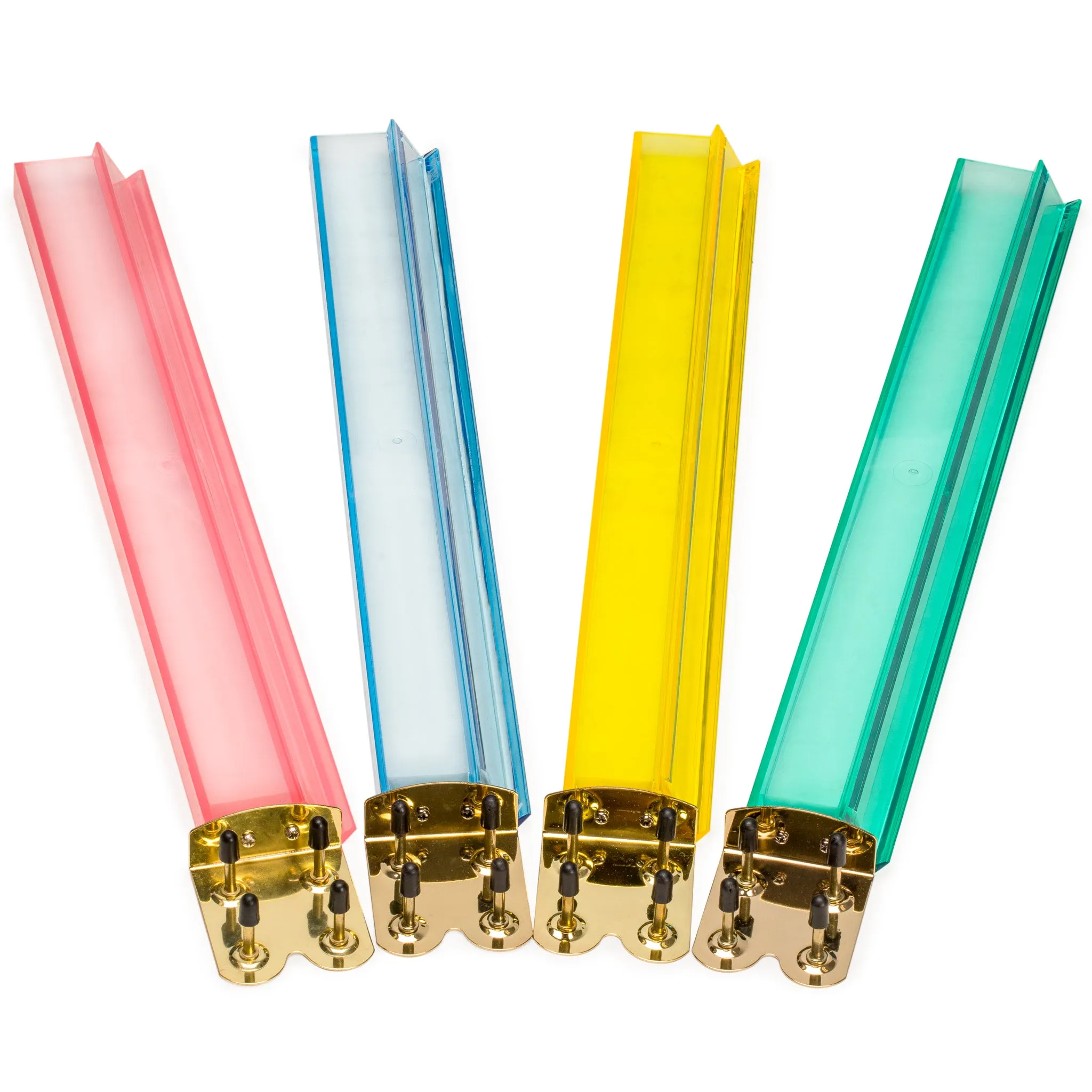 Jewel Tone Multi-Color Acrylic Mahjong Racks, 18" - Set of 4