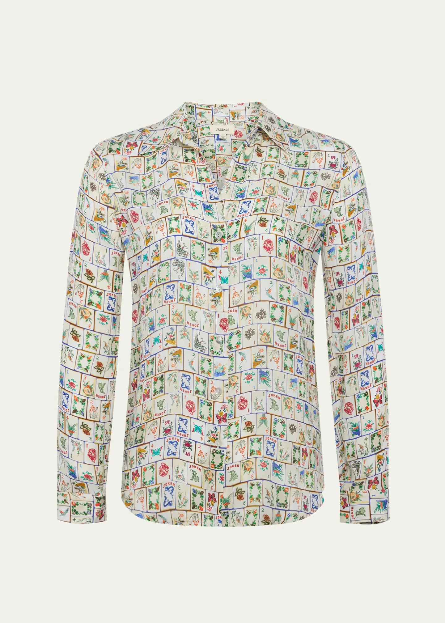 L'Agence Nini Blouse  - Vintage White Mahjong