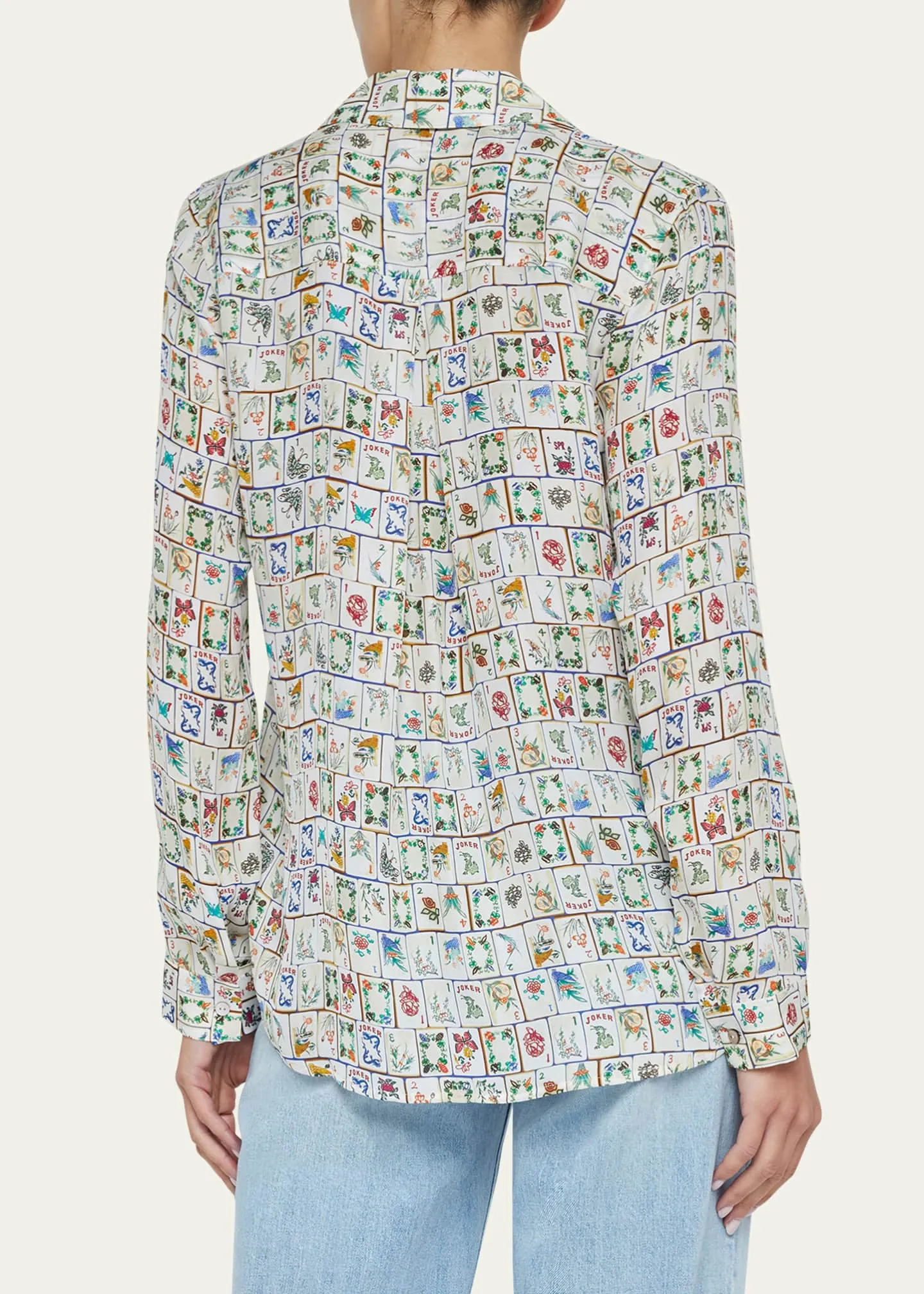 L'Agence Nini Blouse  - Vintage White Mahjong