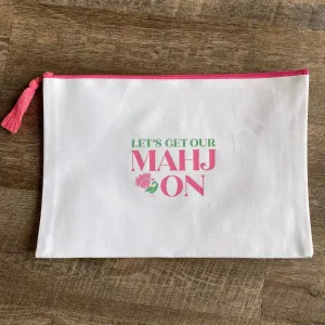 Let's Get Our Mahj On - Mahjong Game Tile Storage and Accessory Multipurpose Pouch
