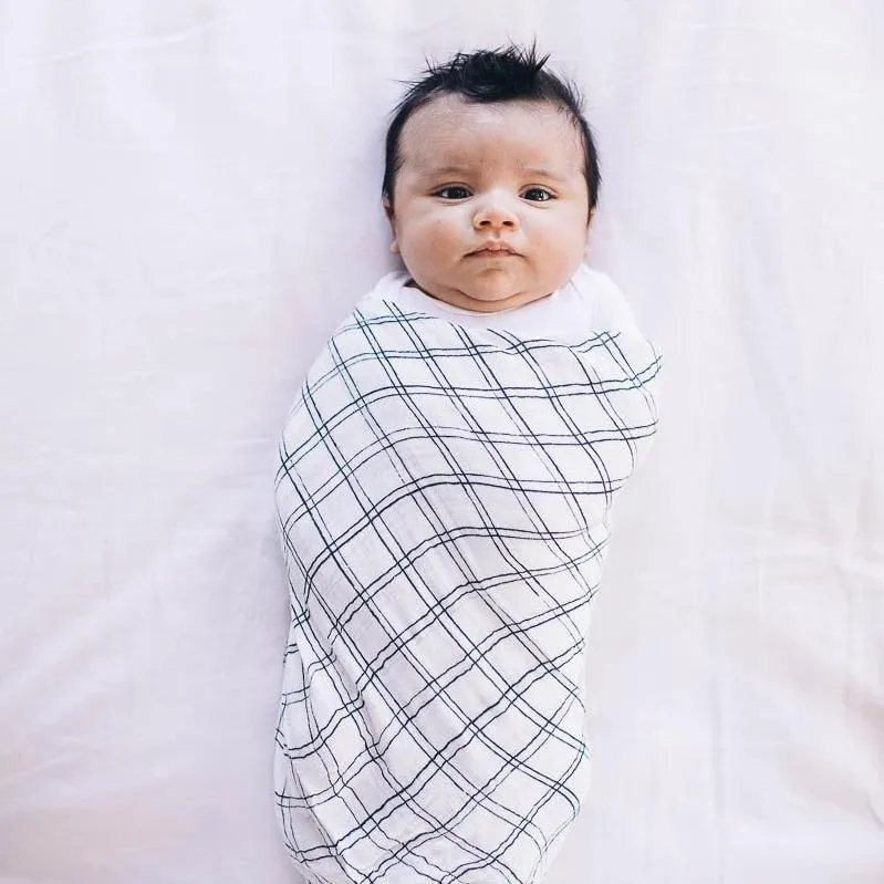 Little Unicorn Deluxe Muslin Swaddle Blanket Set -  White Anemone