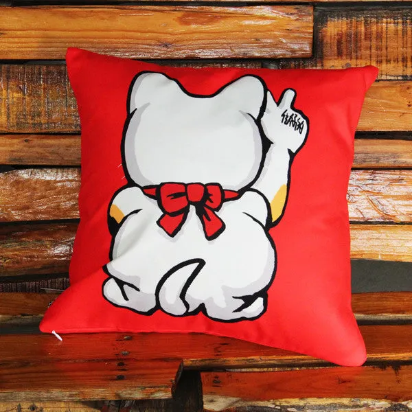 Lucky Cat Double-Sided Cushion Cover,  45 x 45 cm