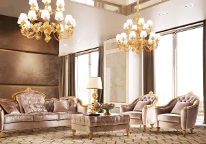 Luxury Teakwood Italian style Handcrafted Sofa Set