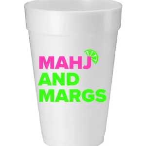 Mahj and Margs" Foam Cups