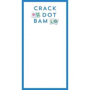 Mahjong Crack Dot Bam Notepad