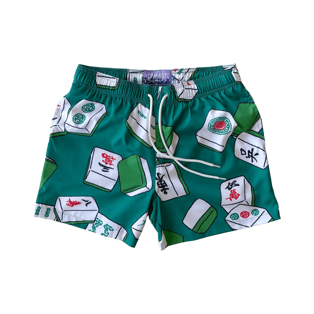 Mahjong Mayhem Swim Trunks