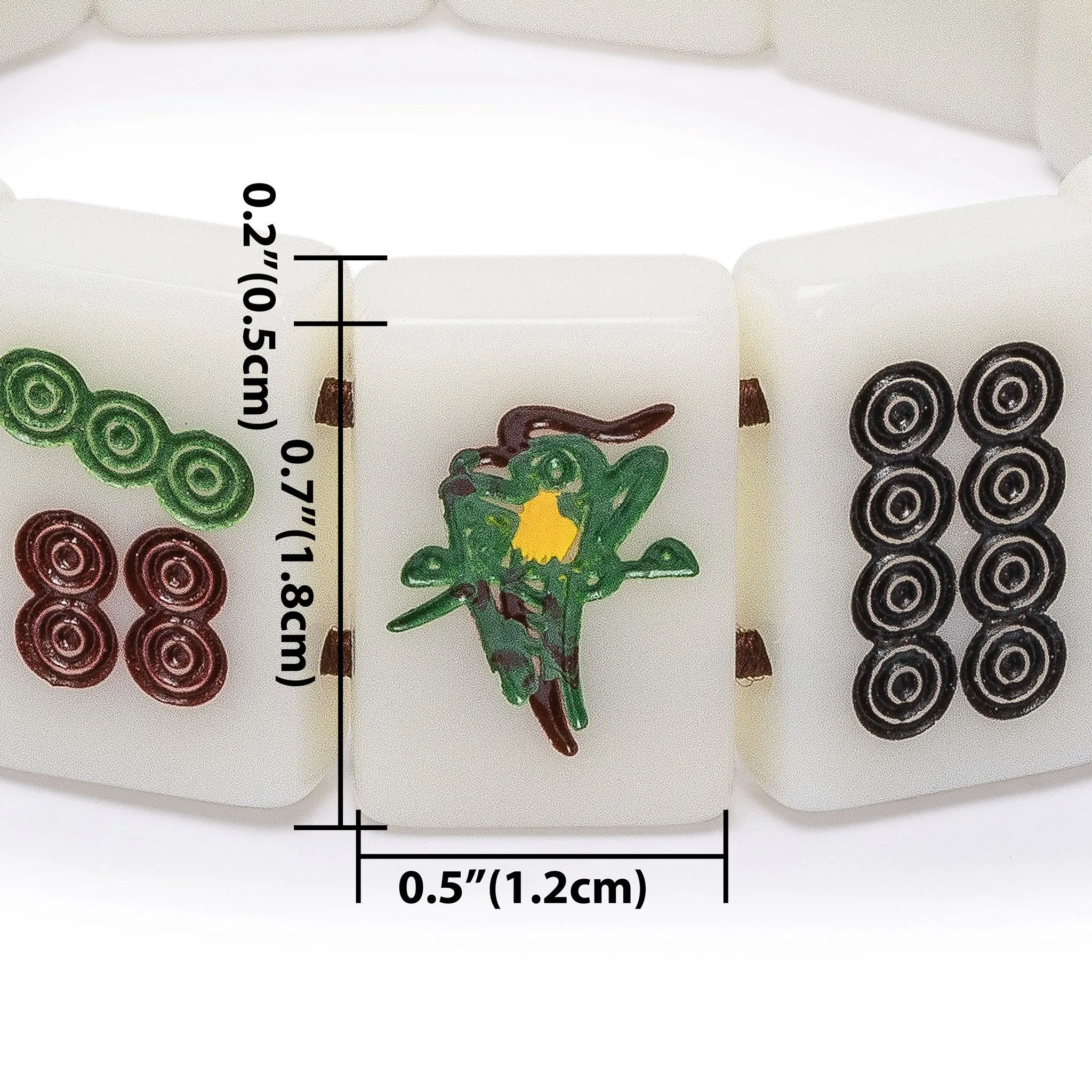Mahjong Mini-Tiles Stretchy Bracelet