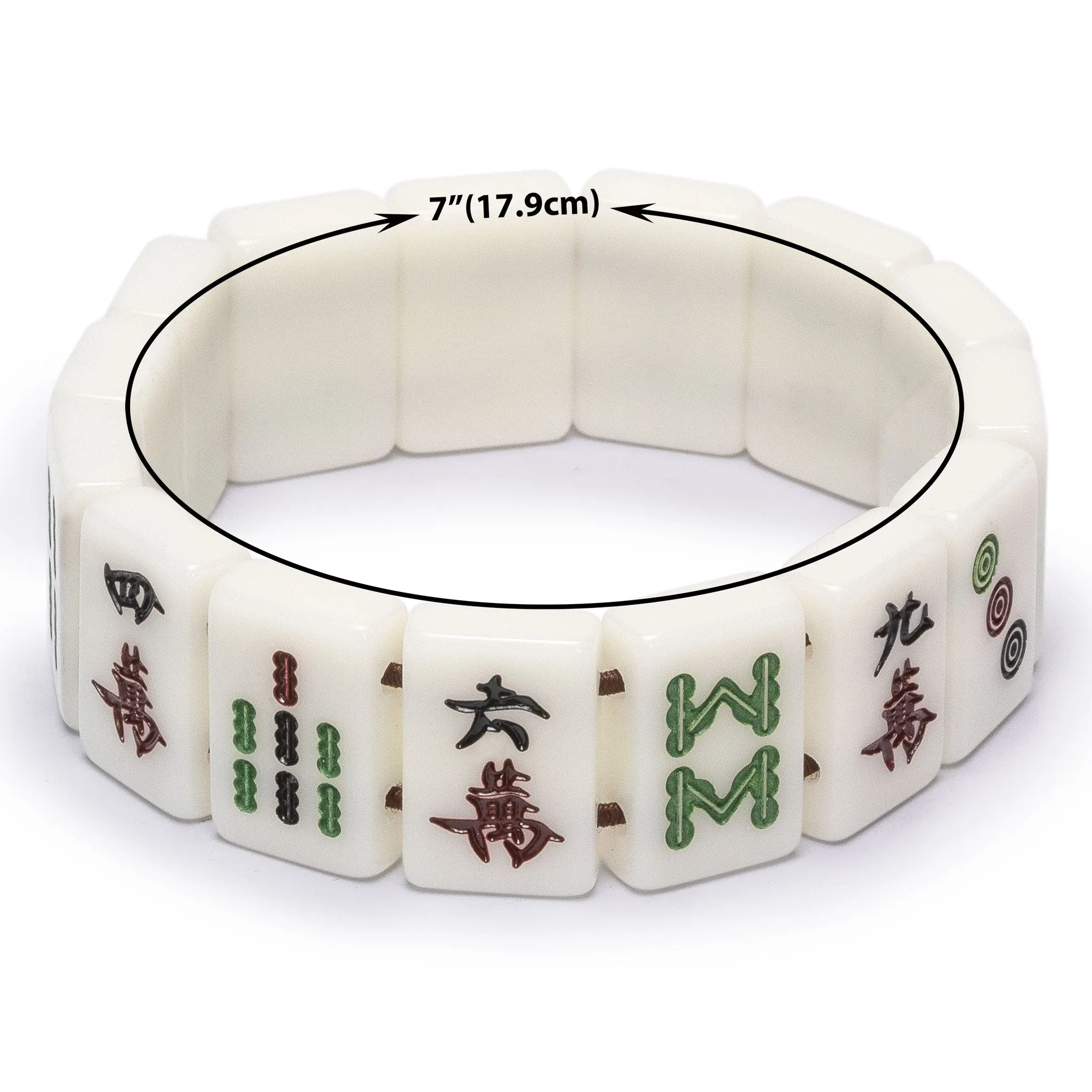 Mahjong Mini-Tiles Stretchy Bracelet