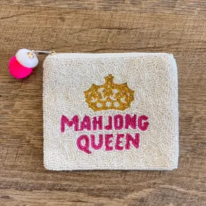 Mahjong Queen Beaded Coin Purse