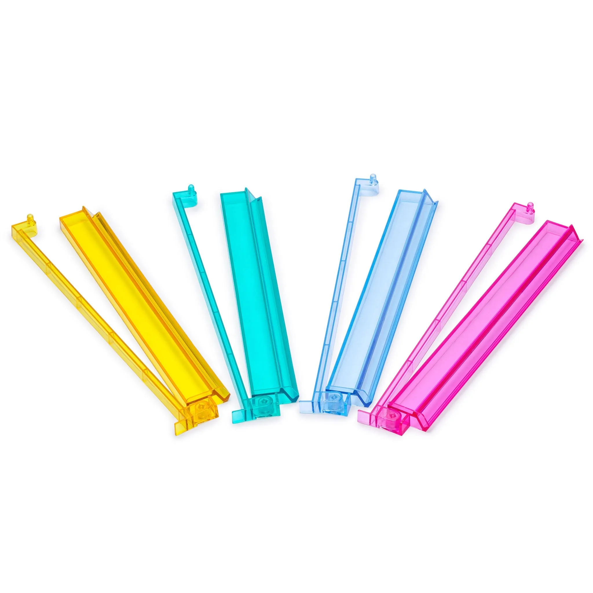 Multi-Color Modern Mahjong Racks with Integrated Pushers - Set of 4