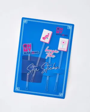 OG Mahjong Acrylic Cocktail Stir Sticks