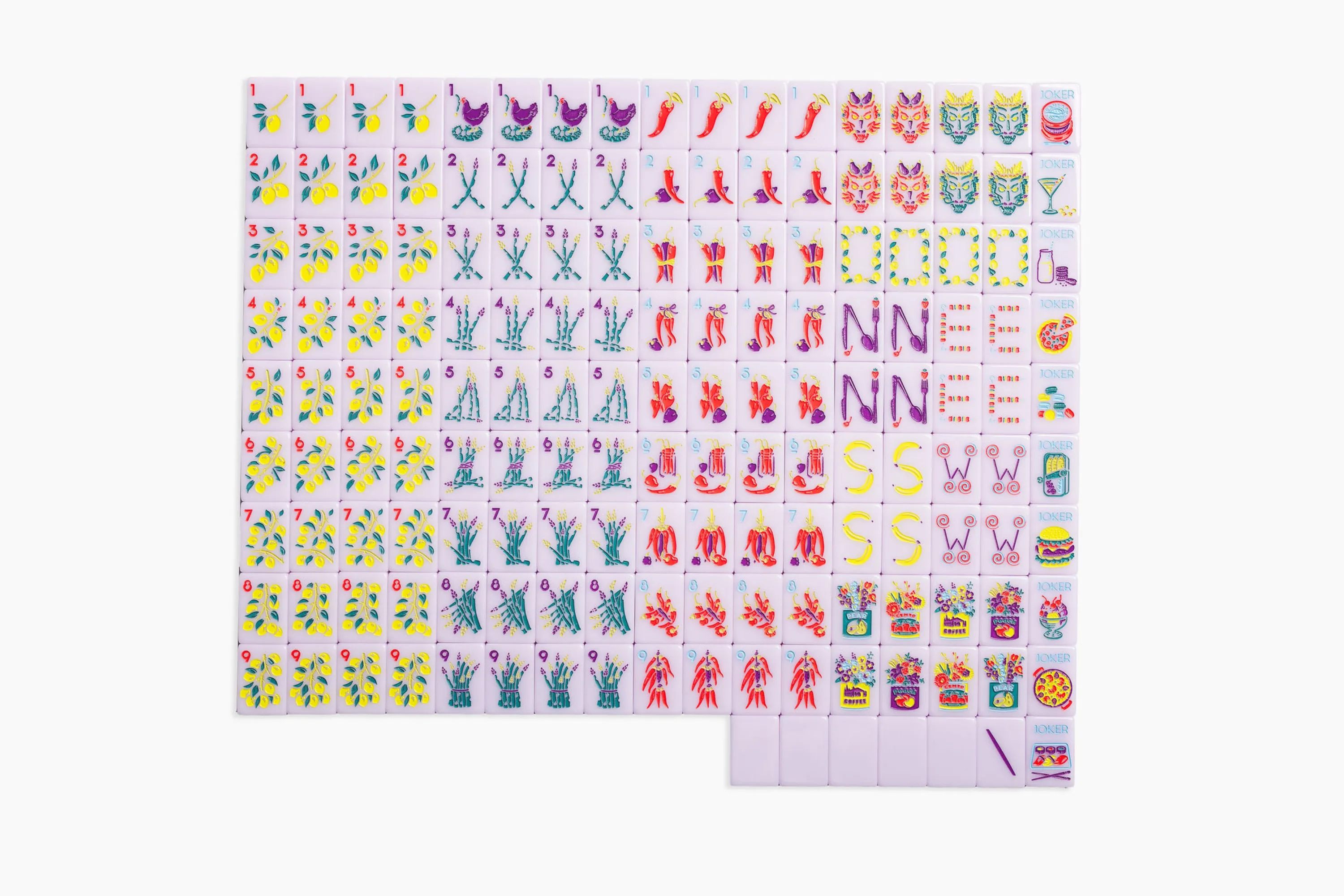 PREORDER: The Foodie Line: Lilac Mahjong Tiles