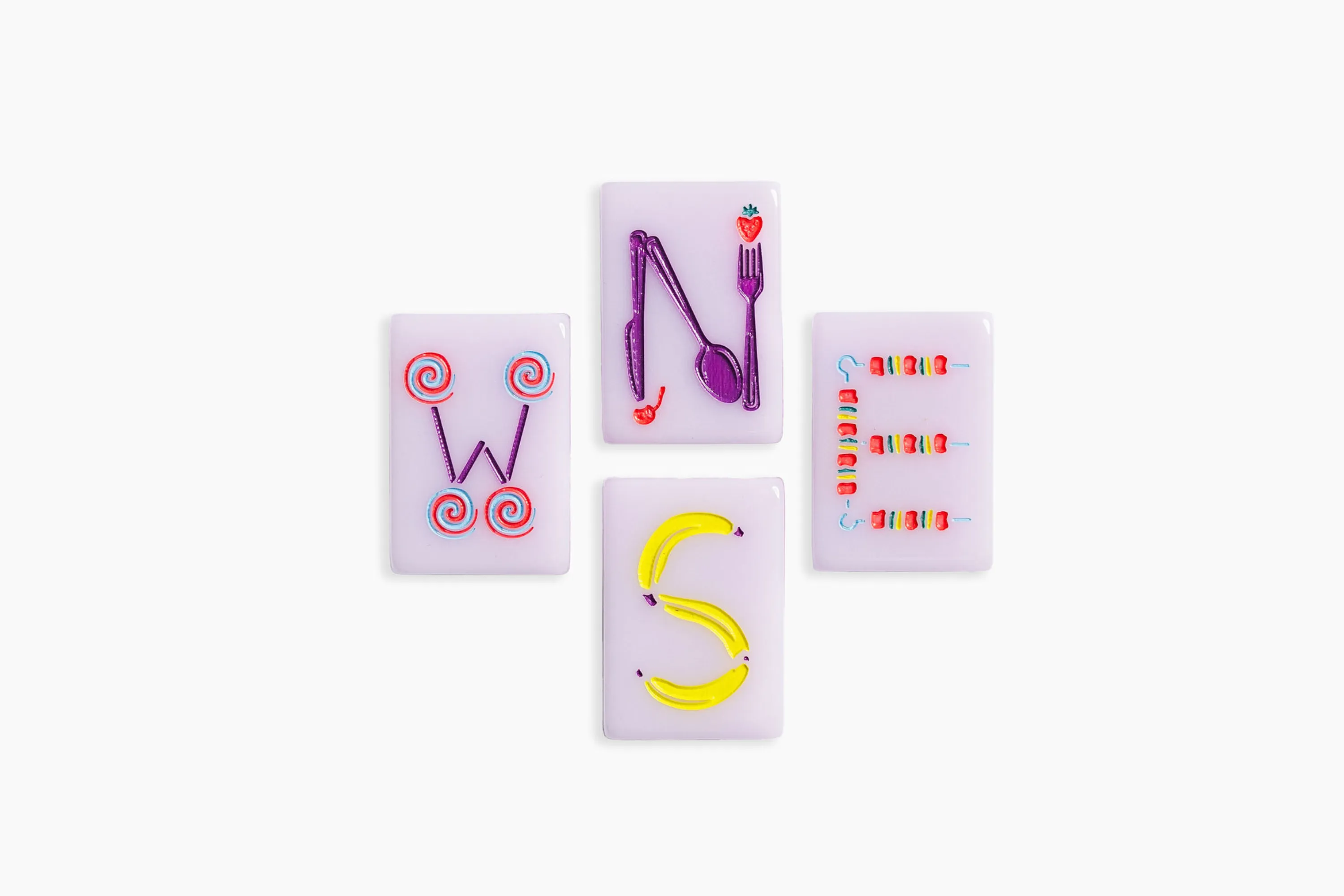 PREORDER: The Foodie Line: Lilac Mahjong Tiles