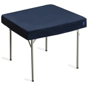 Professional Grade Blue Square Table Cover for Poker, Card Games, Mahjong, Board Games, Tile Games, and Dominoes - 34.8 x 34.8"