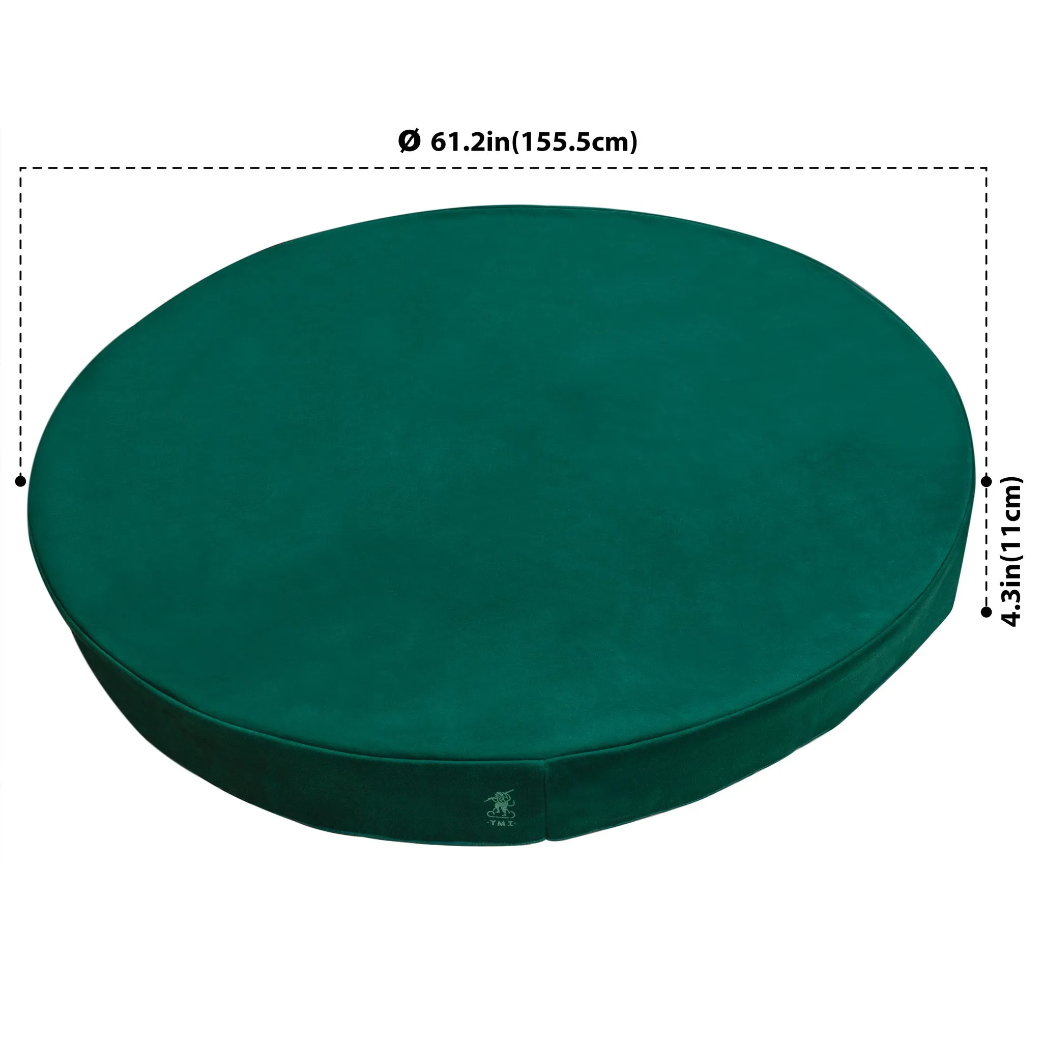 Professional Grade Green Round Table Cover for Card Games, Mahjong, Board Games, Domino Games, and More - 61.2"