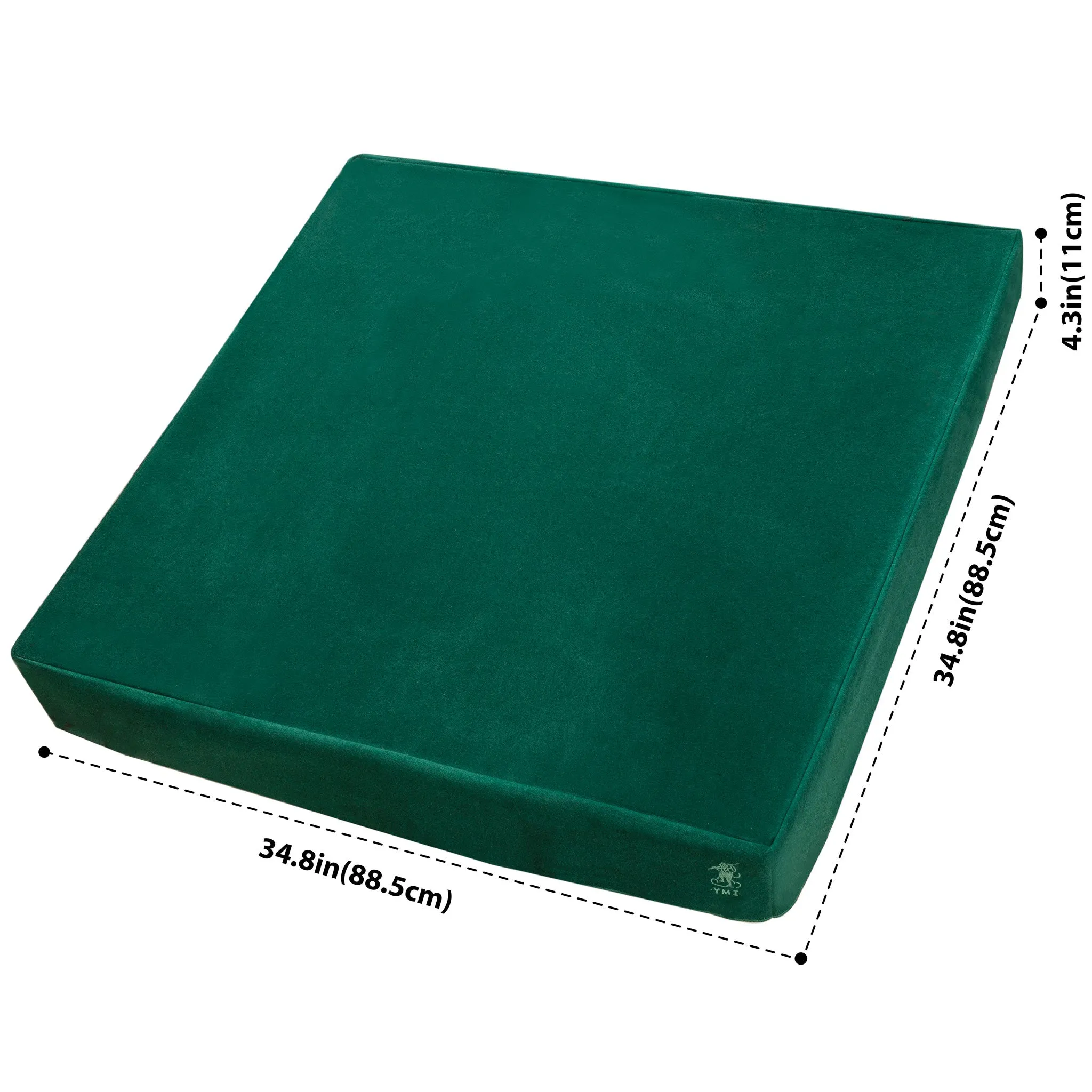 Professional Grade Green Square Table Cover for Card Games, Mahjong, Board Games, Dice Games, and More - 34.8 x 34.8"