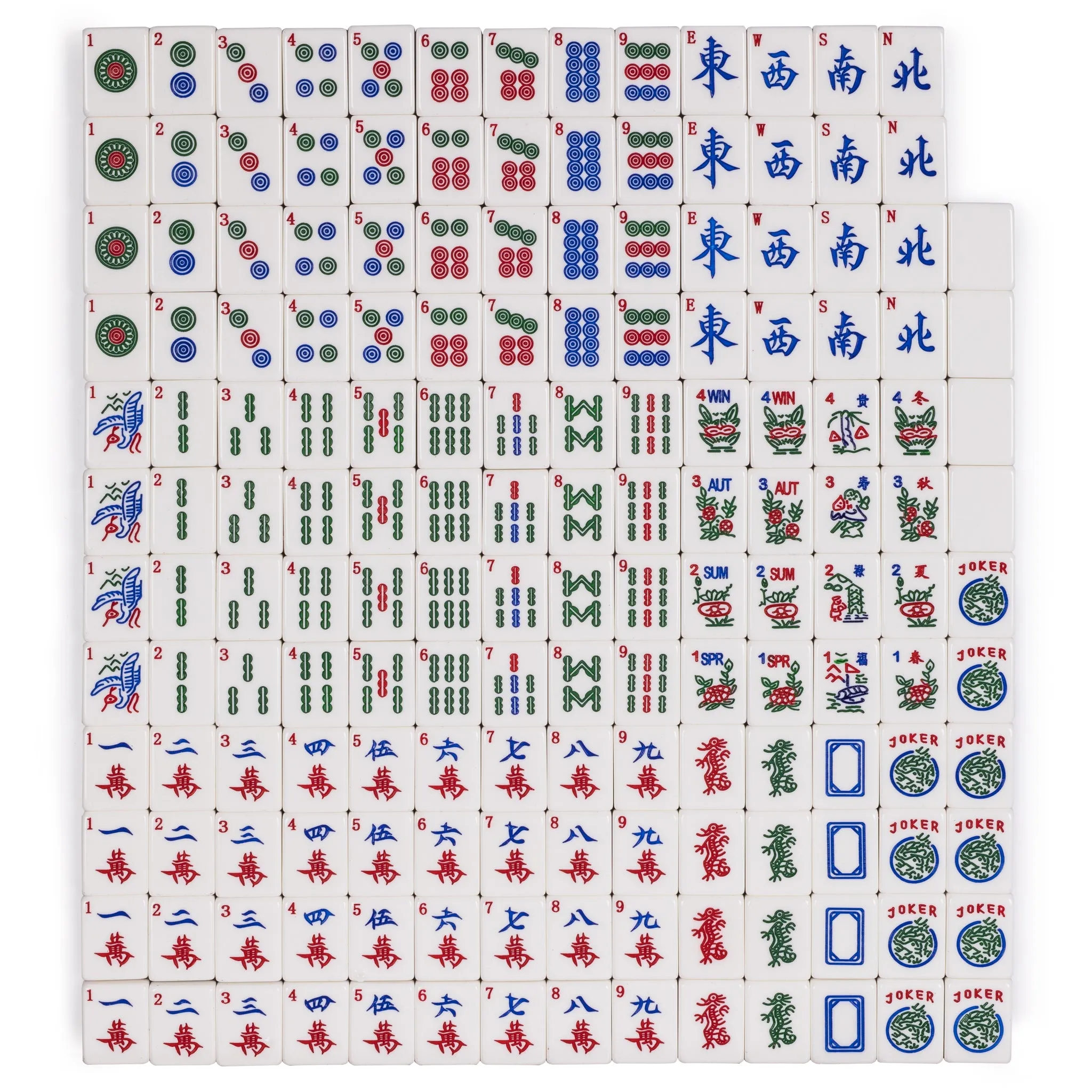 Set of 166 American Mahjong Tiles, "Little Bird" (Tiles Only Set)