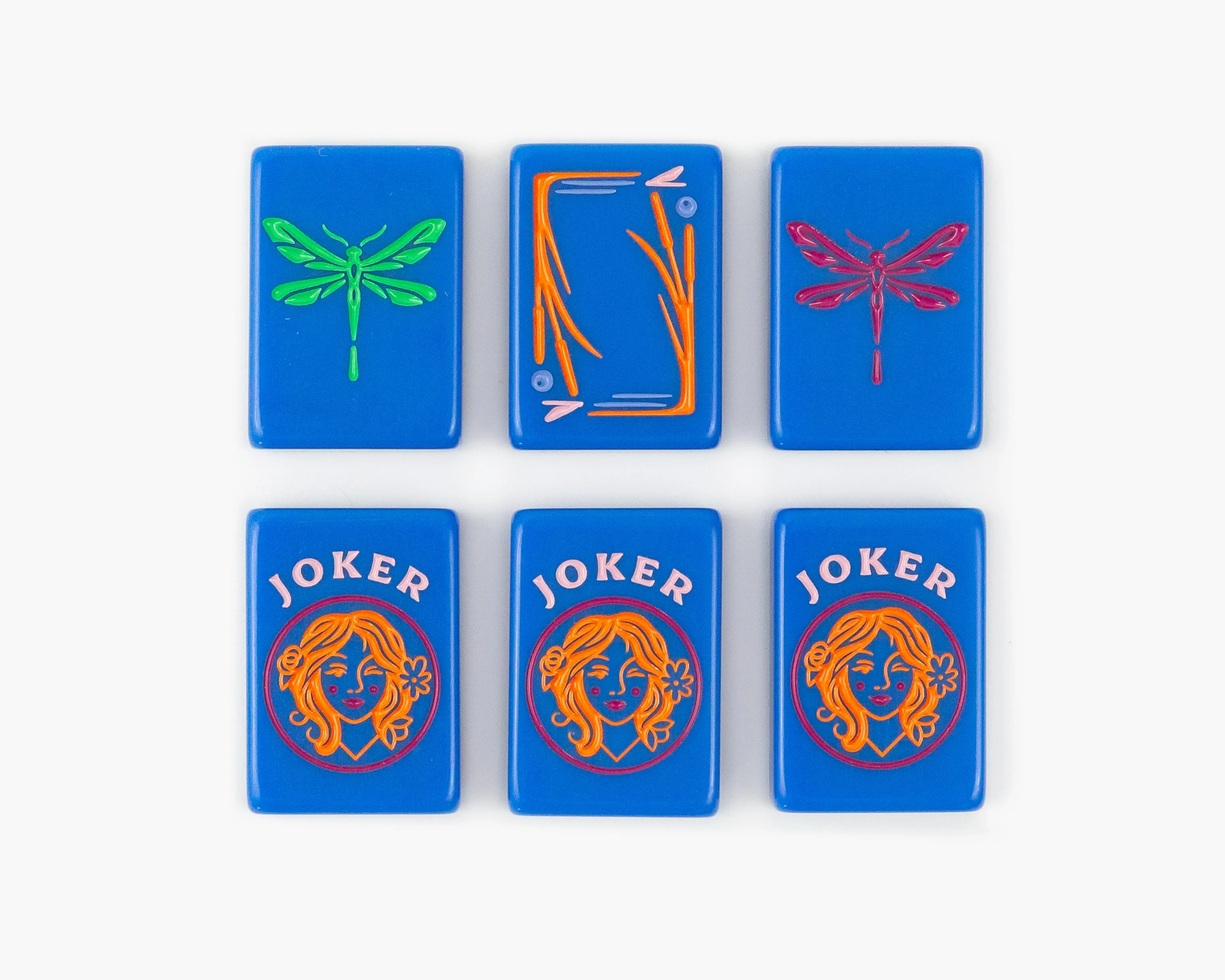 The Botanical Line: Blue-Eyed Jack Mahjong Tiles