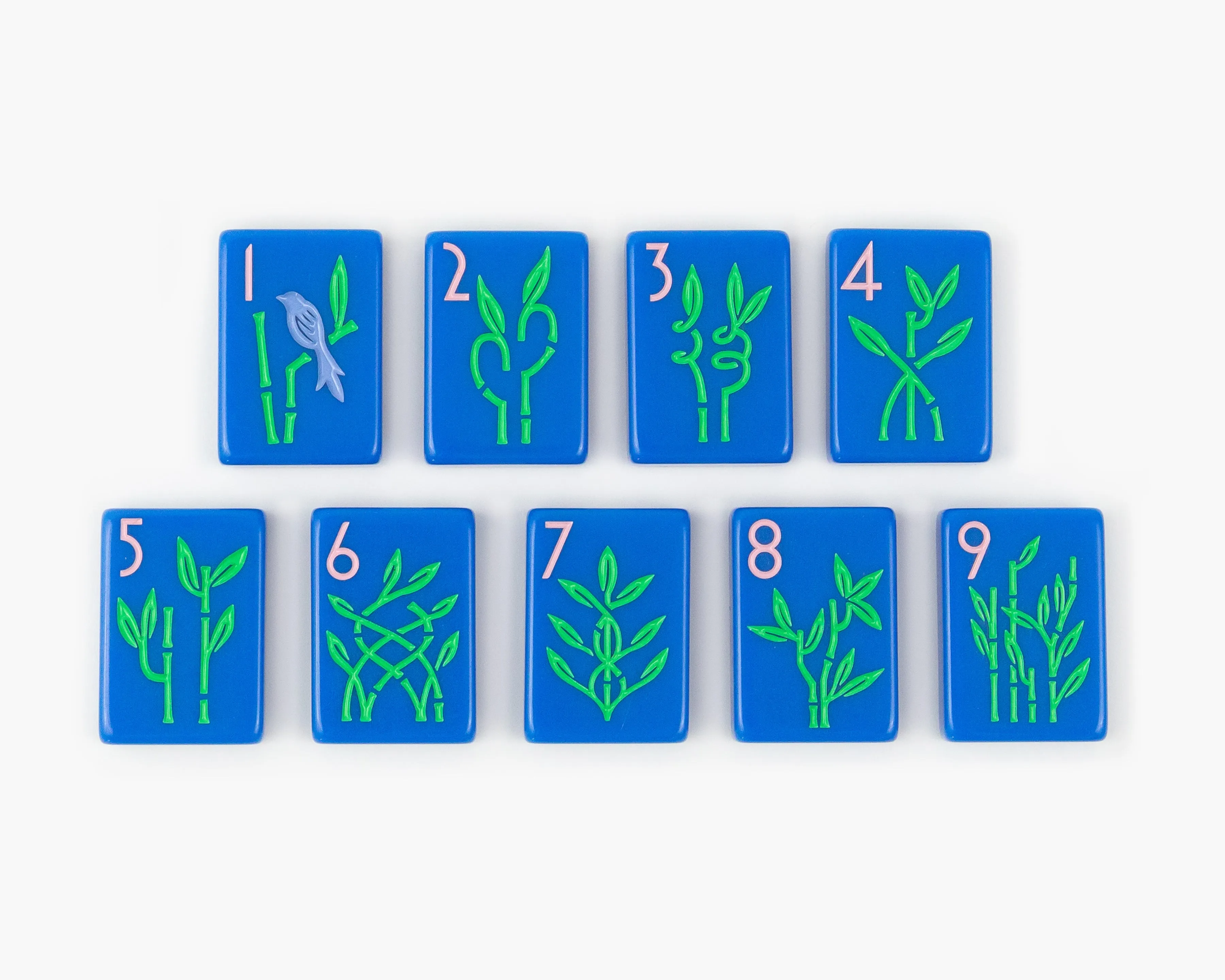 The Botanical Line: Blue-Eyed Jack Mahjong Tiles