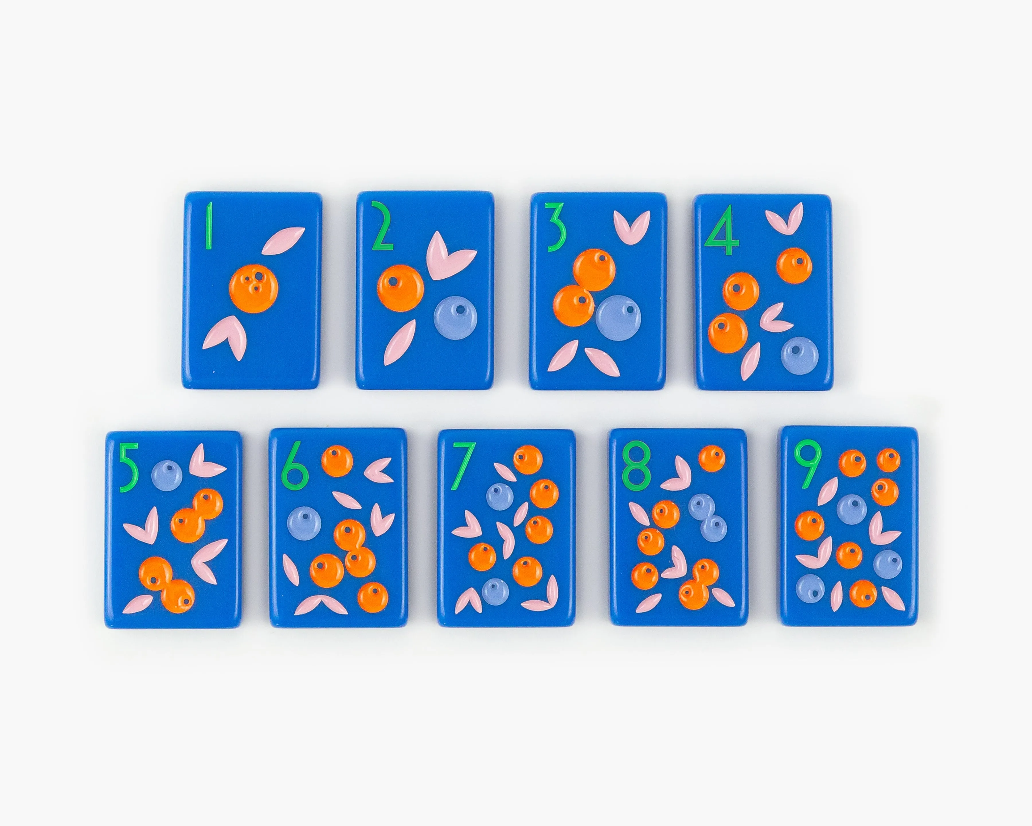 The Botanical Line: Blue-Eyed Jack Mahjong Tiles