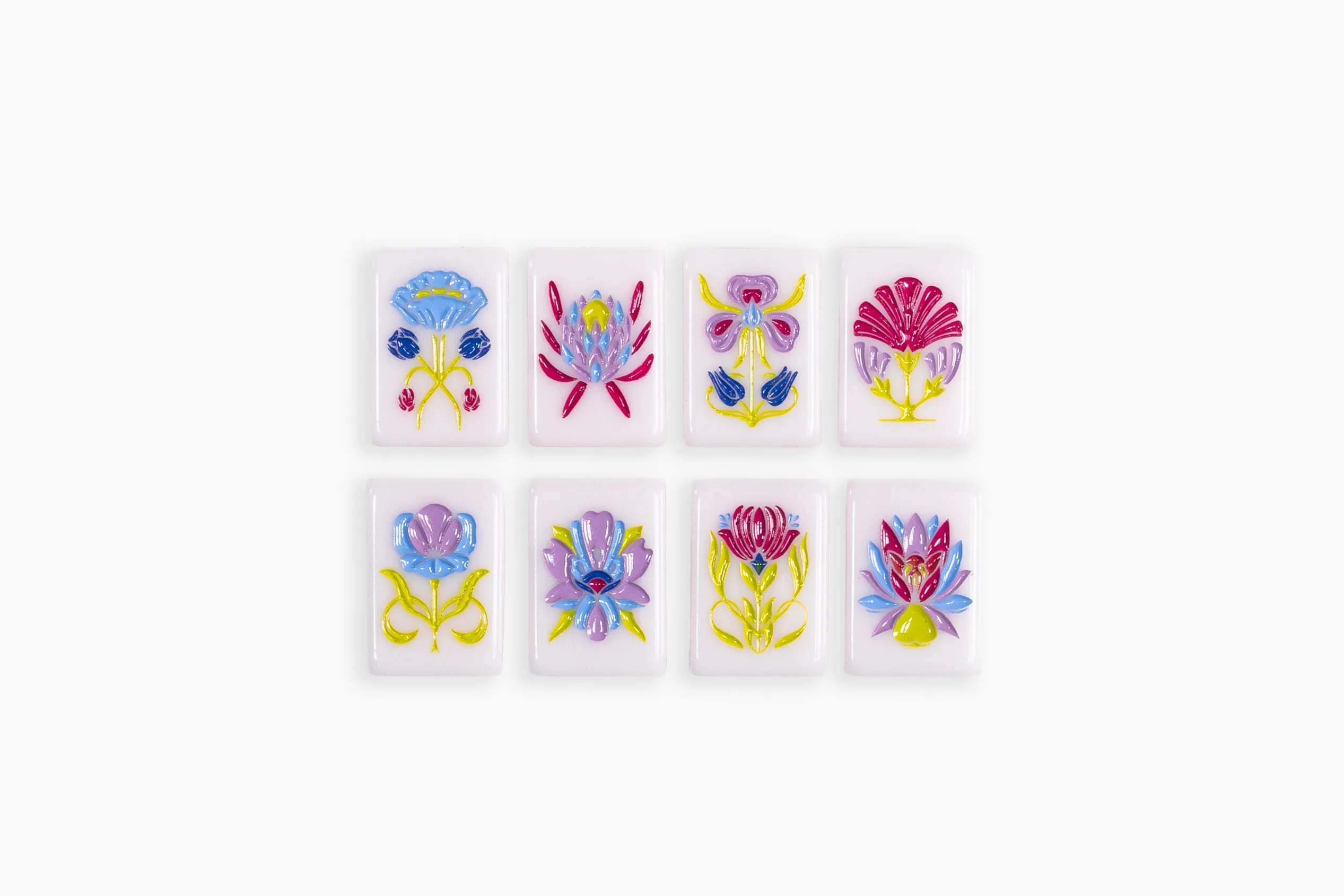 The Botanical Line: Paris Pink 2.0 Mahjong Tiles