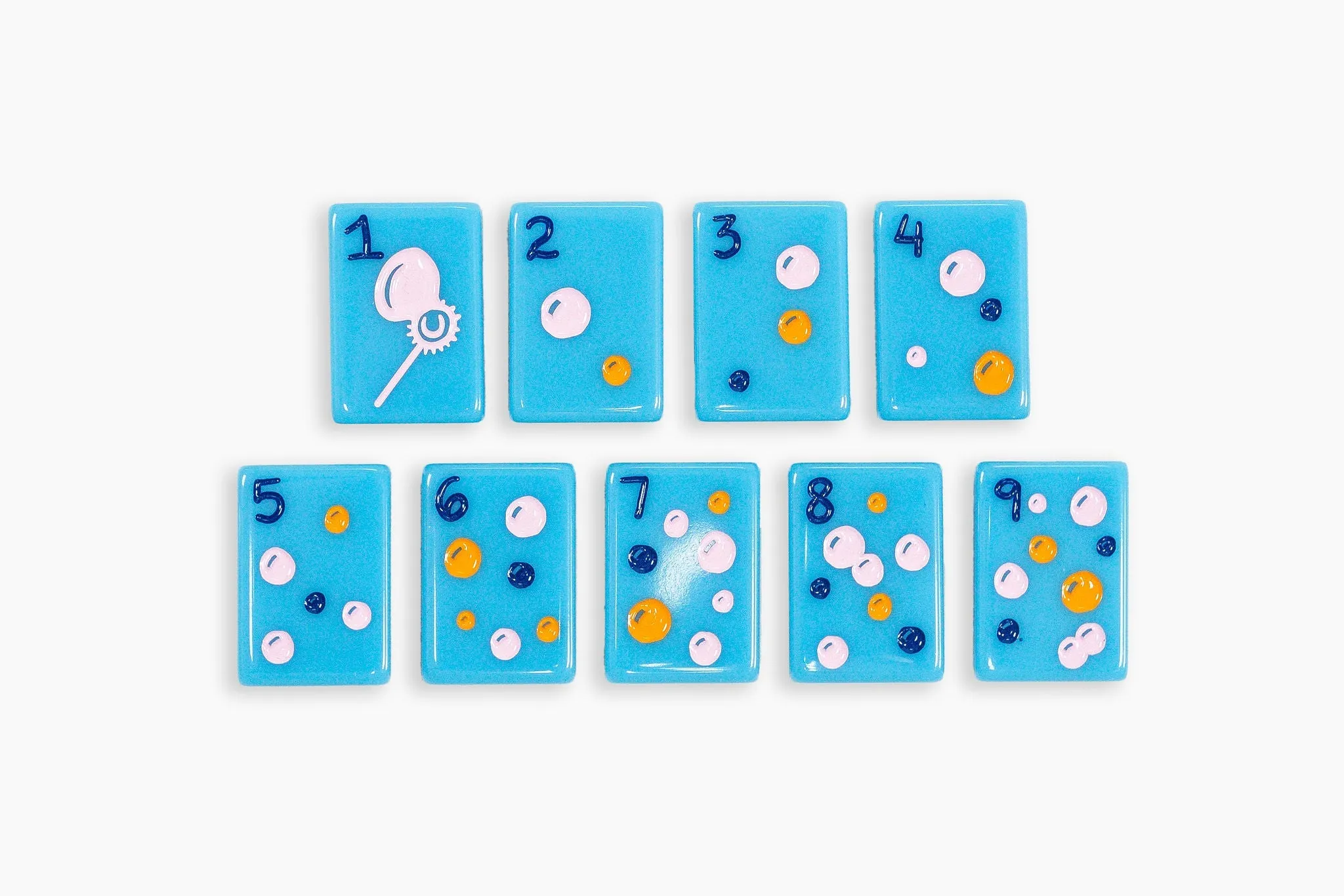 The Cheeky Line: Electric Blue Mahjong Tiles