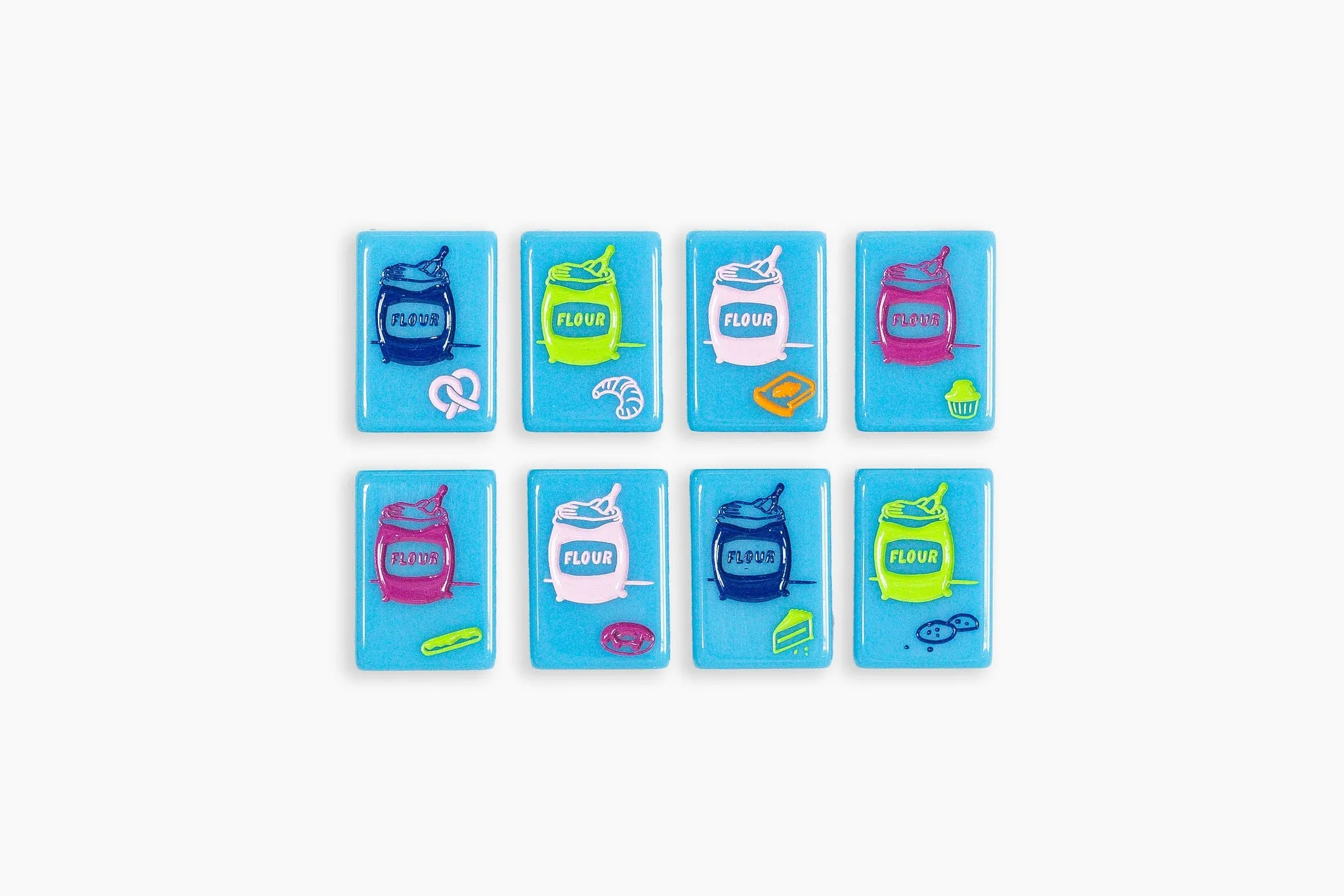 The Cheeky Line: Electric Blue Mahjong Tiles