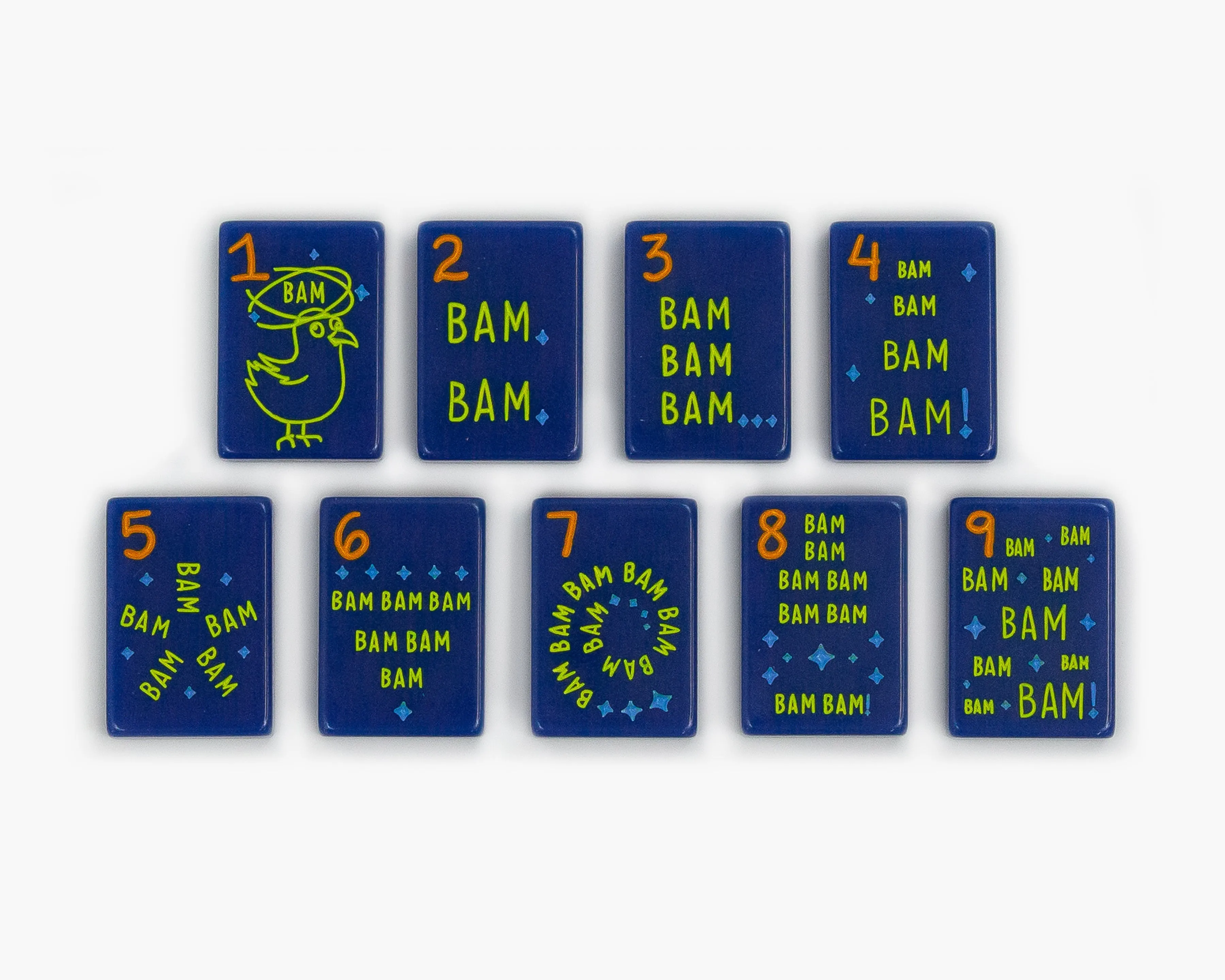 The Cheeky Line: Midnight Blue Mahjong Tiles