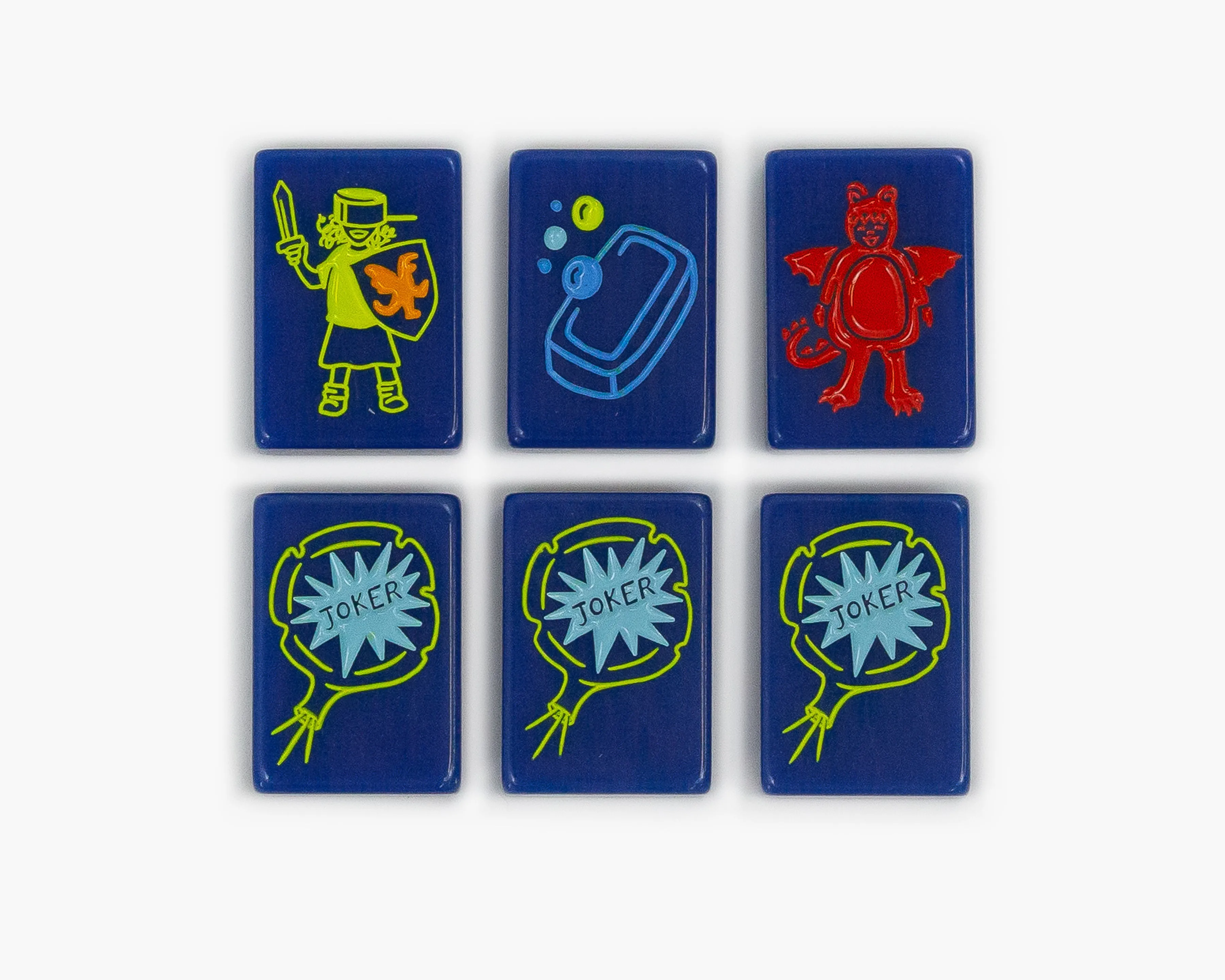 The Cheeky Line: Midnight Blue Mahjong Tiles