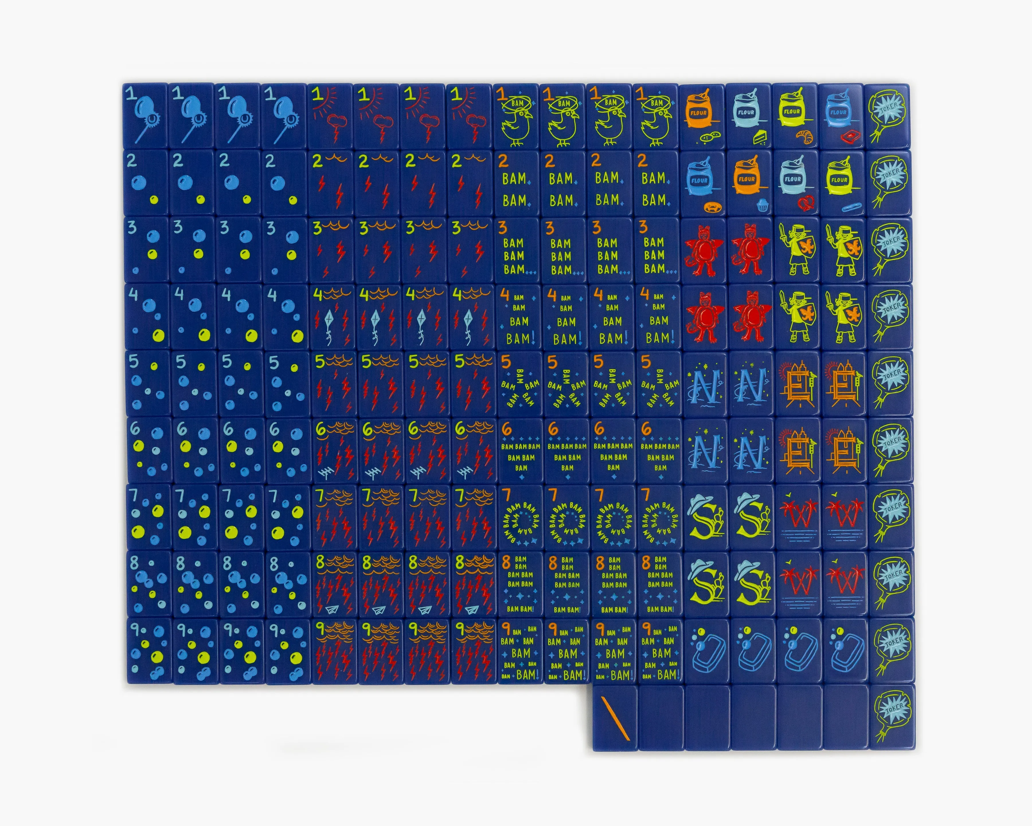 The Cheeky Line: Midnight Blue Mahjong Tiles