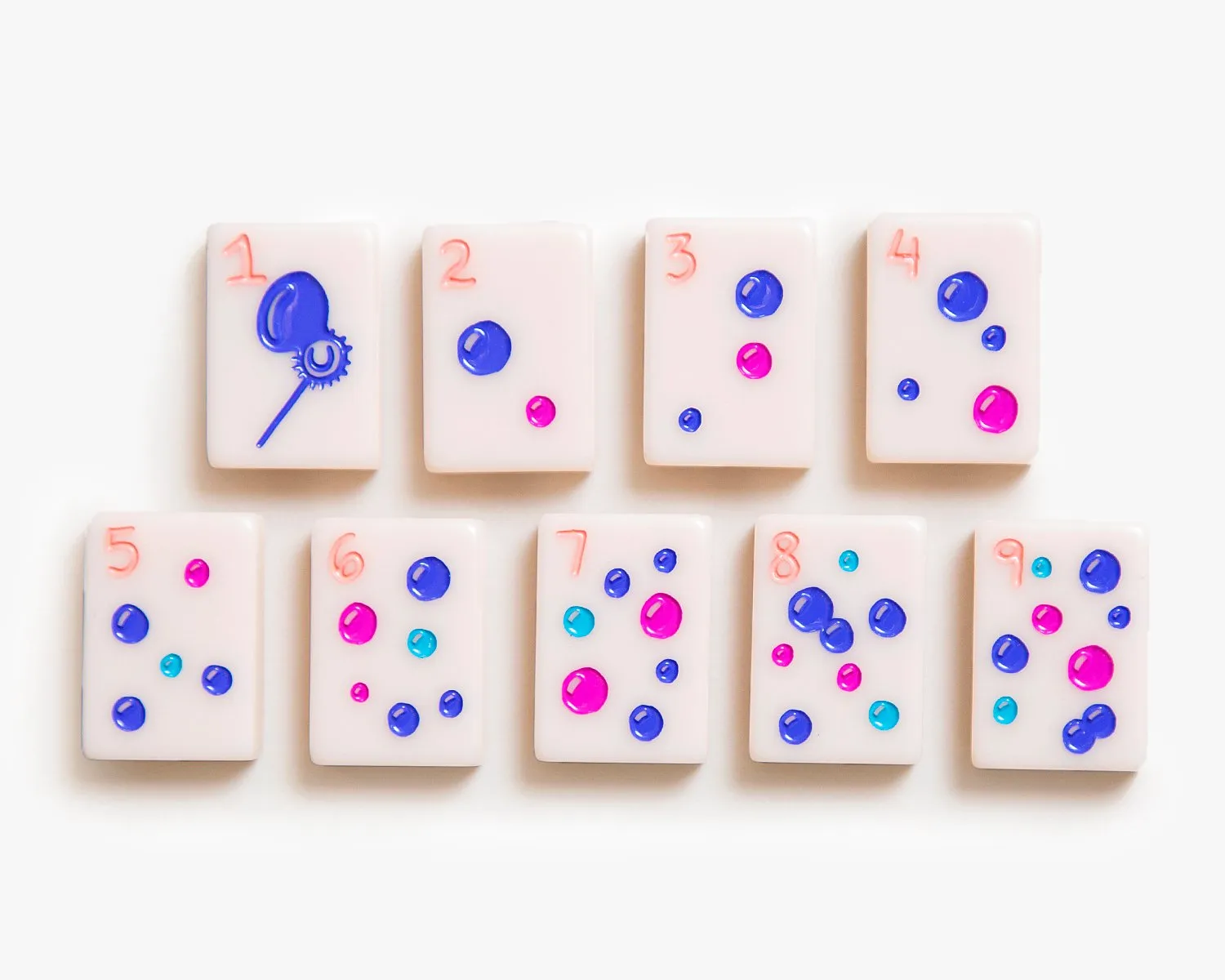 The Cheeky Line: Millennial Pink Mahjong Tiles
