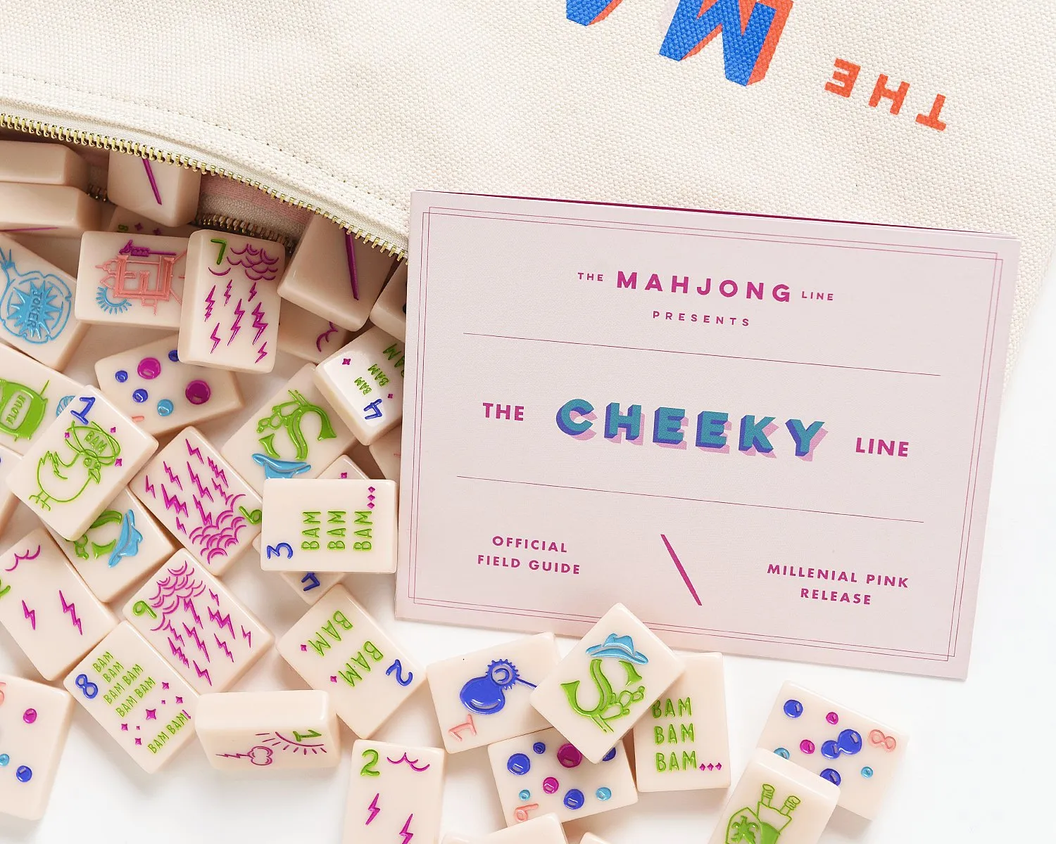 The Cheeky Line: Millennial Pink Mahjong Tiles
