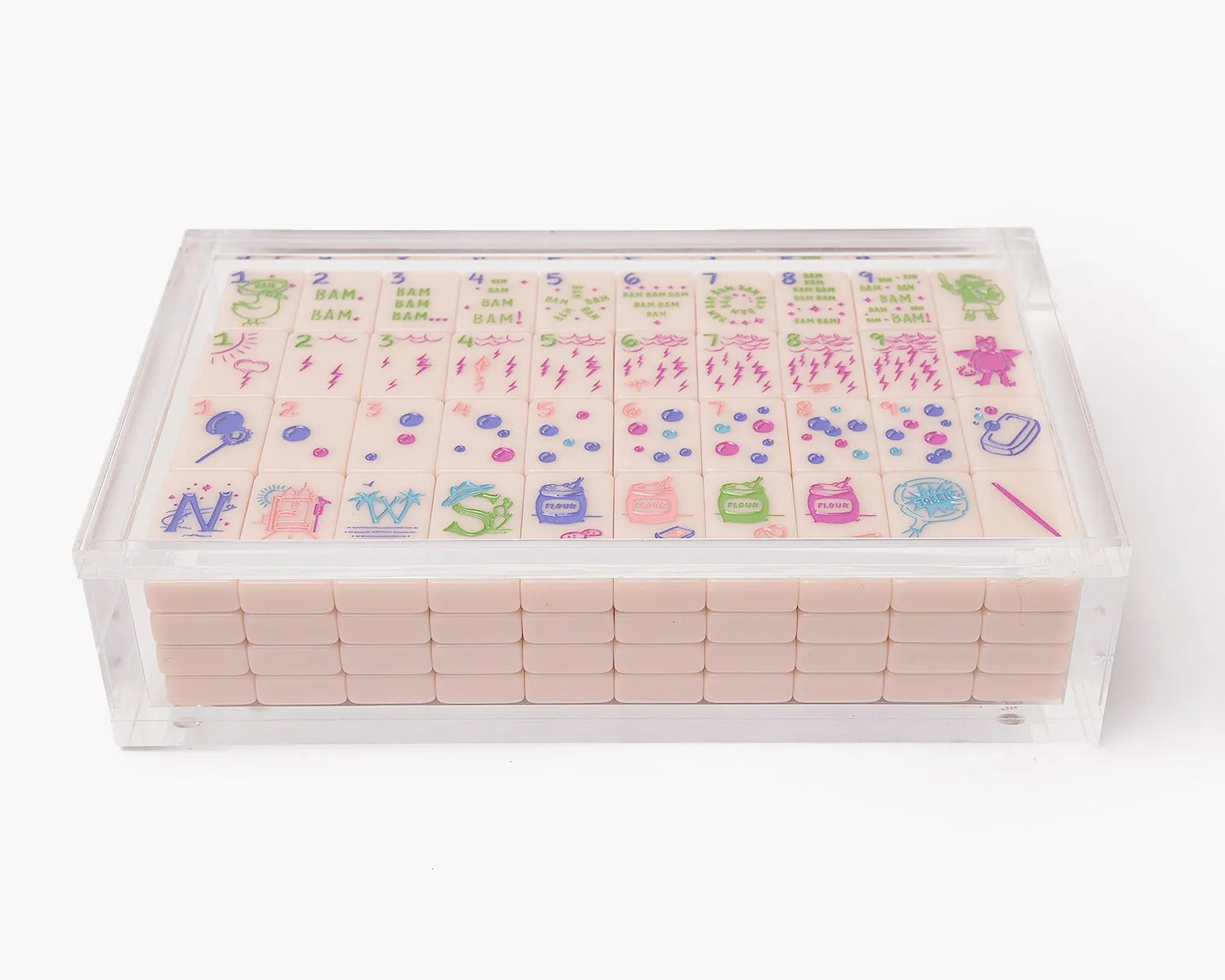 The Cheeky Line: Millennial Pink Mahjong Tiles