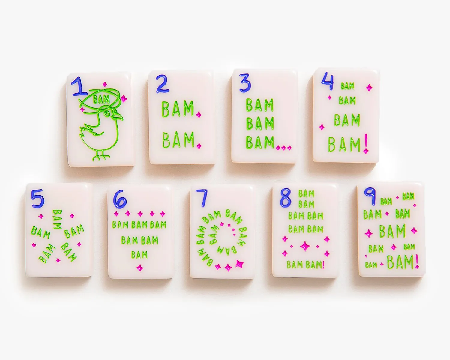 The Cheeky Line: Millennial Pink Mahjong Tiles