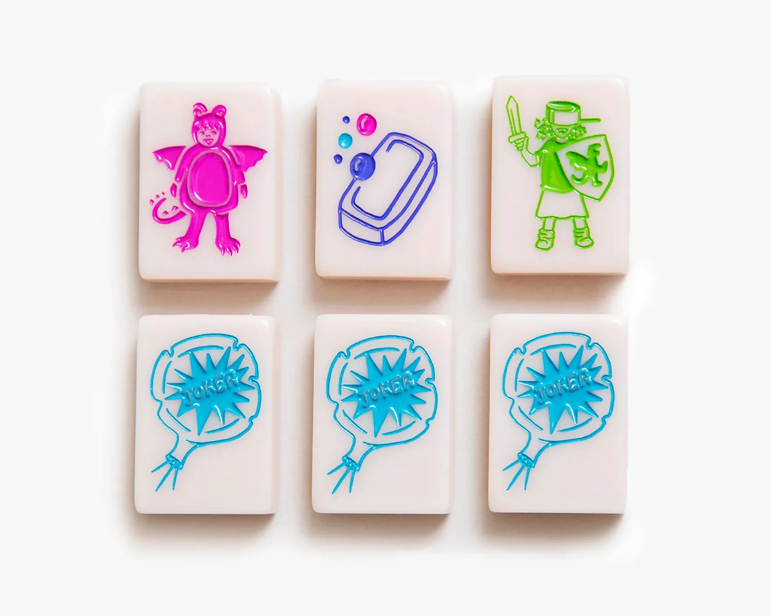 The Cheeky Line: Millennial Pink Mahjong Tiles