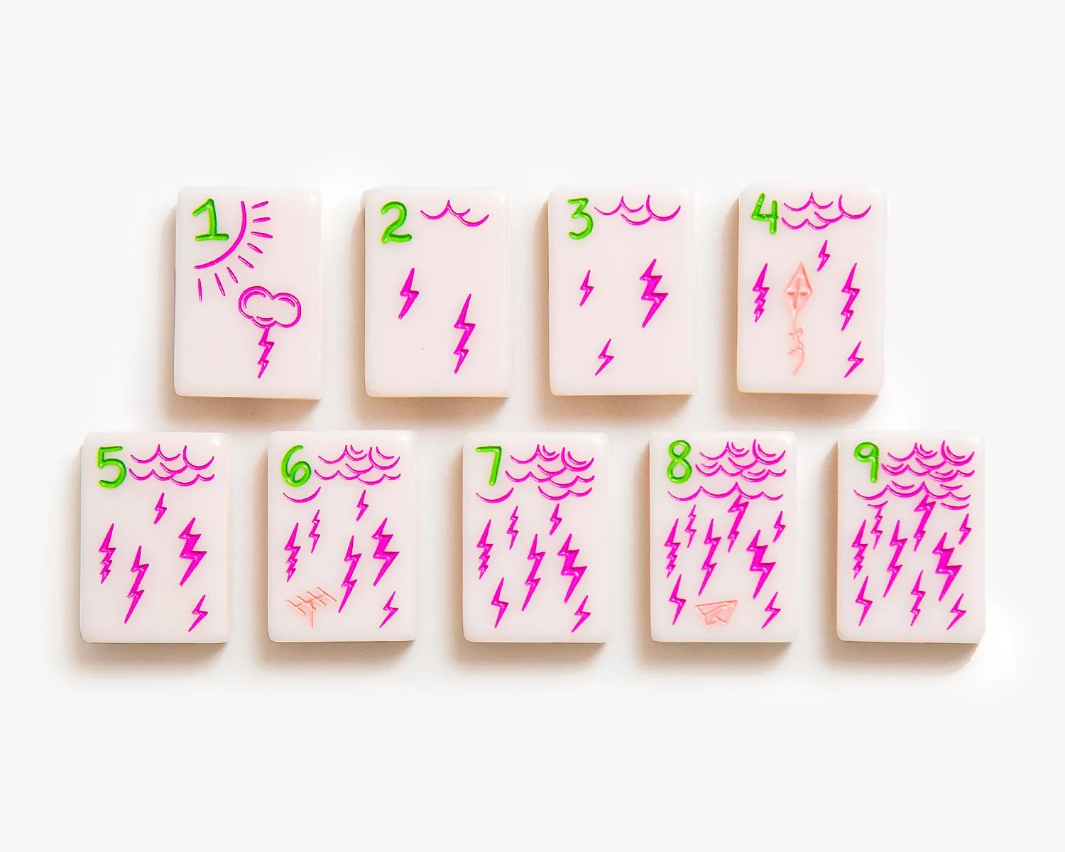 The Cheeky Line: Millennial Pink Mahjong Tiles