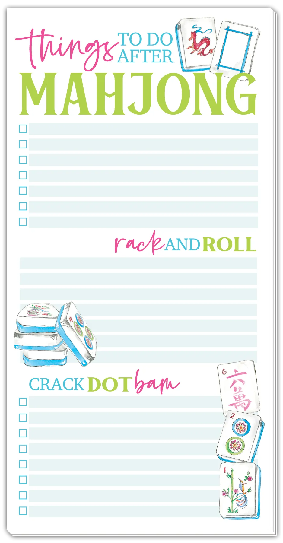 Things To Do After Mahjong Large Notepad